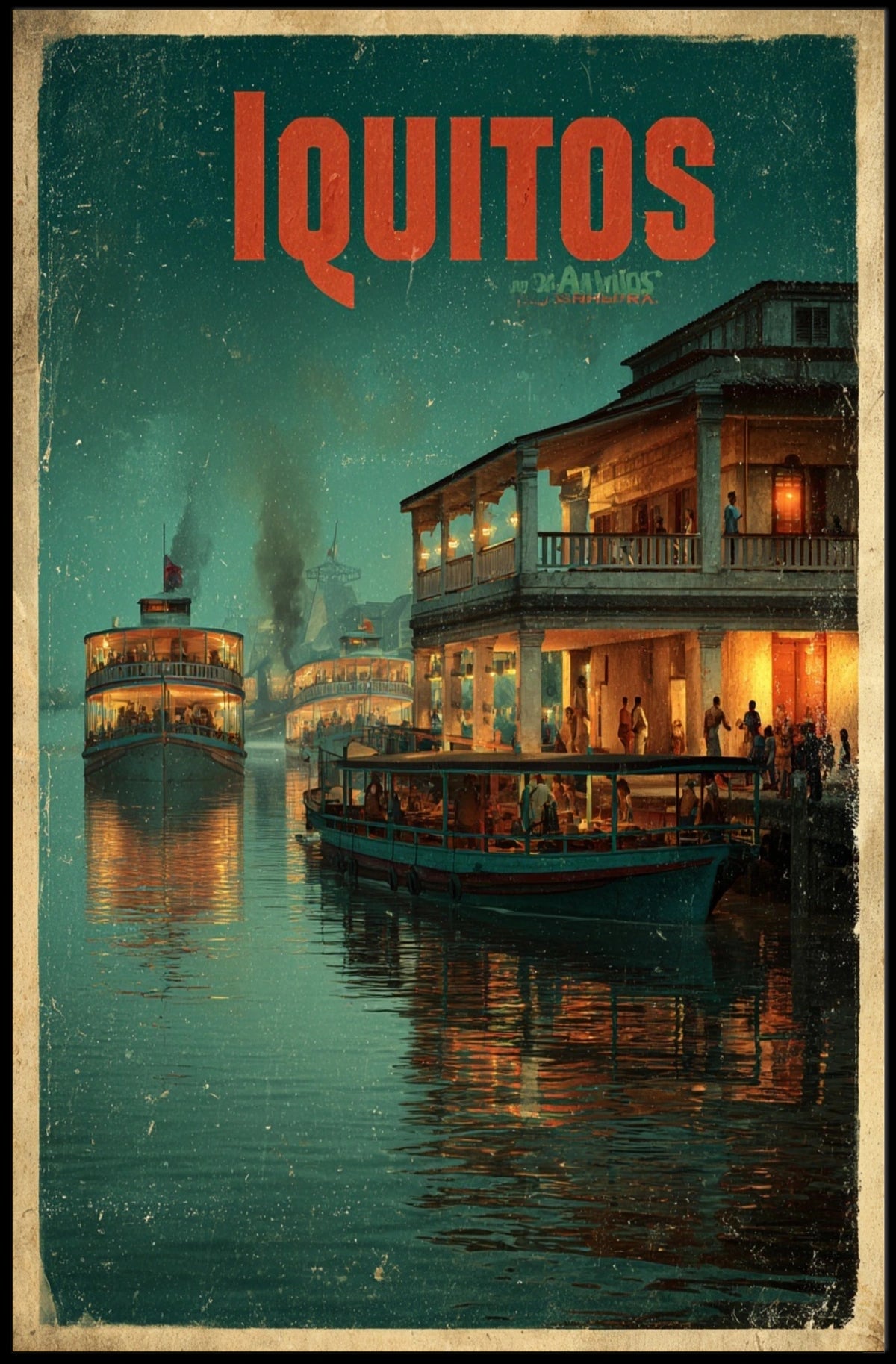 Iquitos A Glimpse of River Life Poster