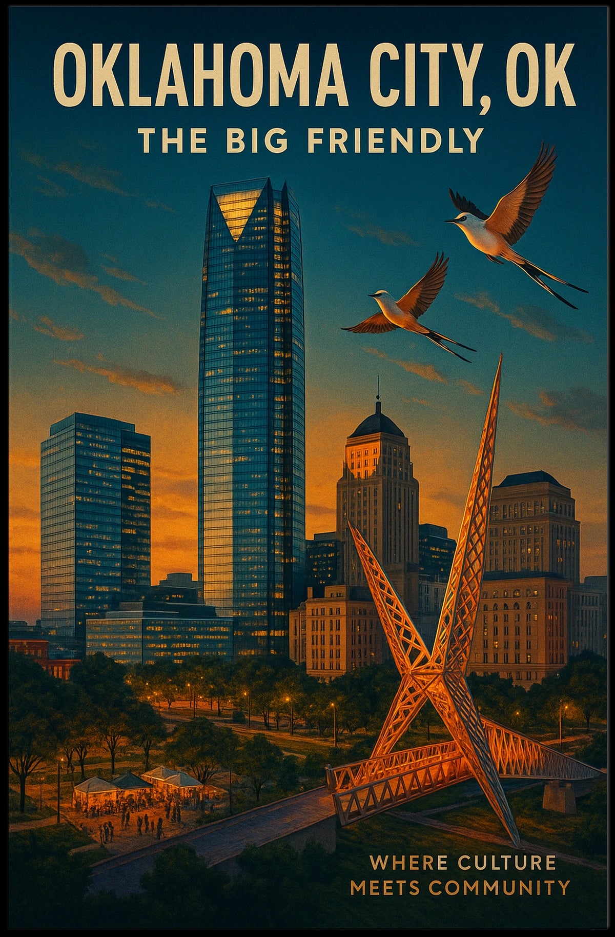 Oklahoma City The Big Friendly Poster