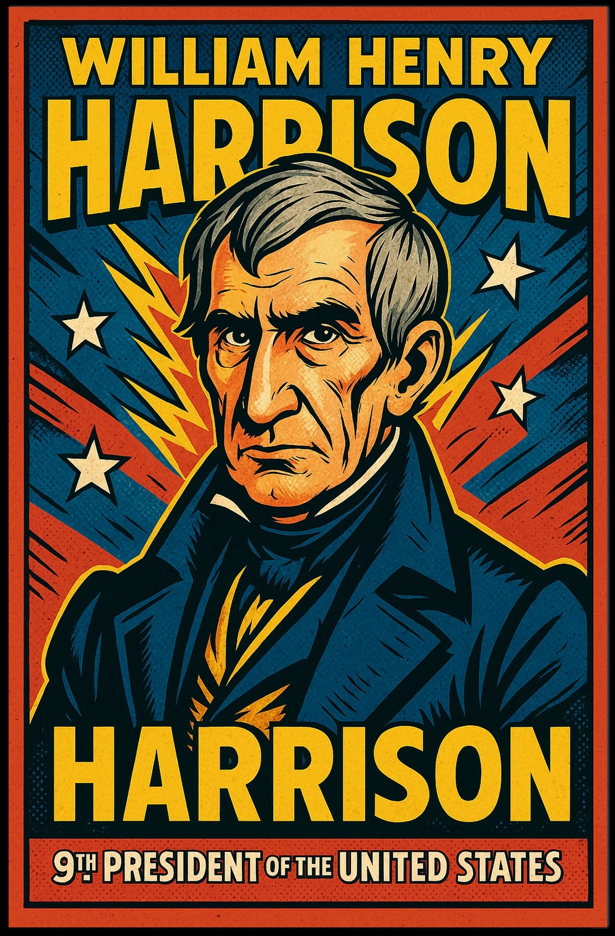 William Henry Harrison Ninth President Poster Wall Art