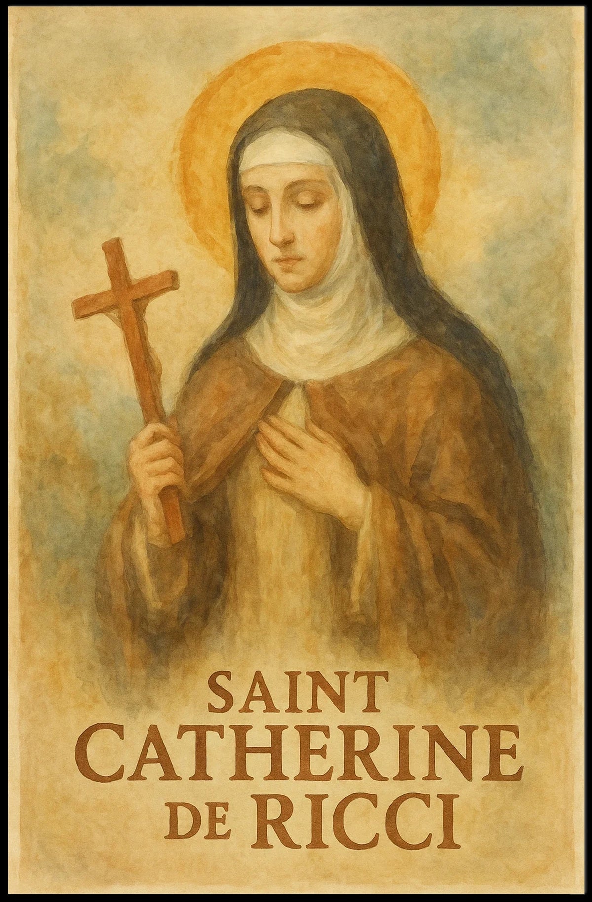 Saint Catherine de Ricci Religious Figure Wall Poster