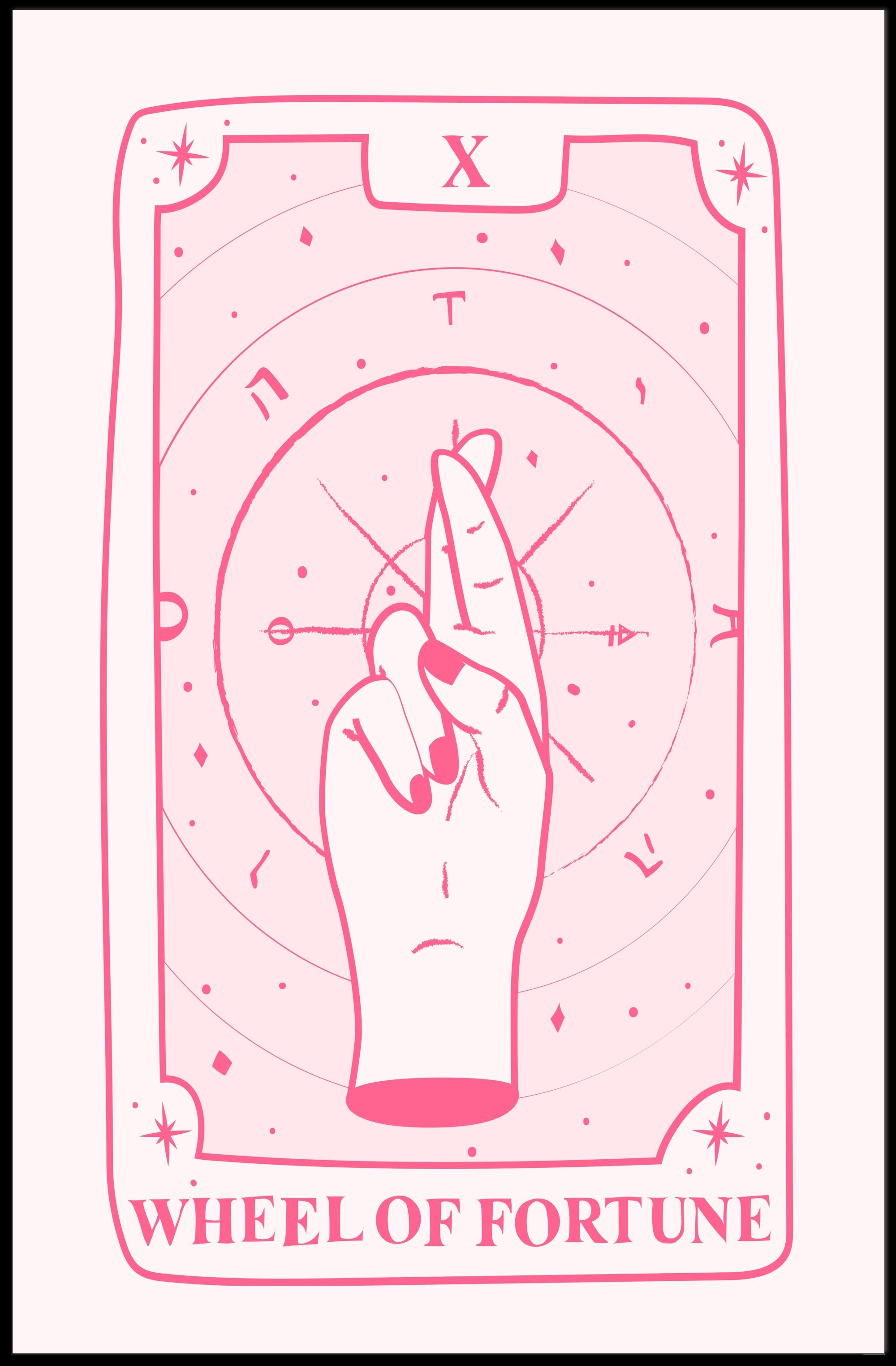 Wheel of Fortune Tarot Art Print - Abstract or Artistic Poster PosterGoat