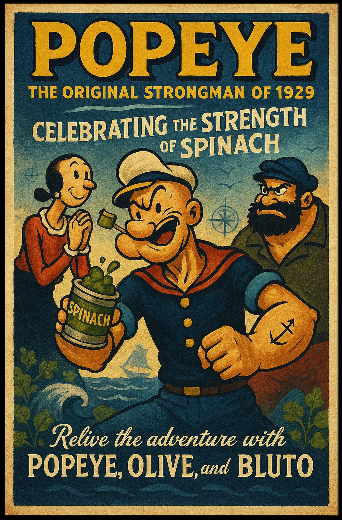 Popeye 1929 Art Poster POP-128