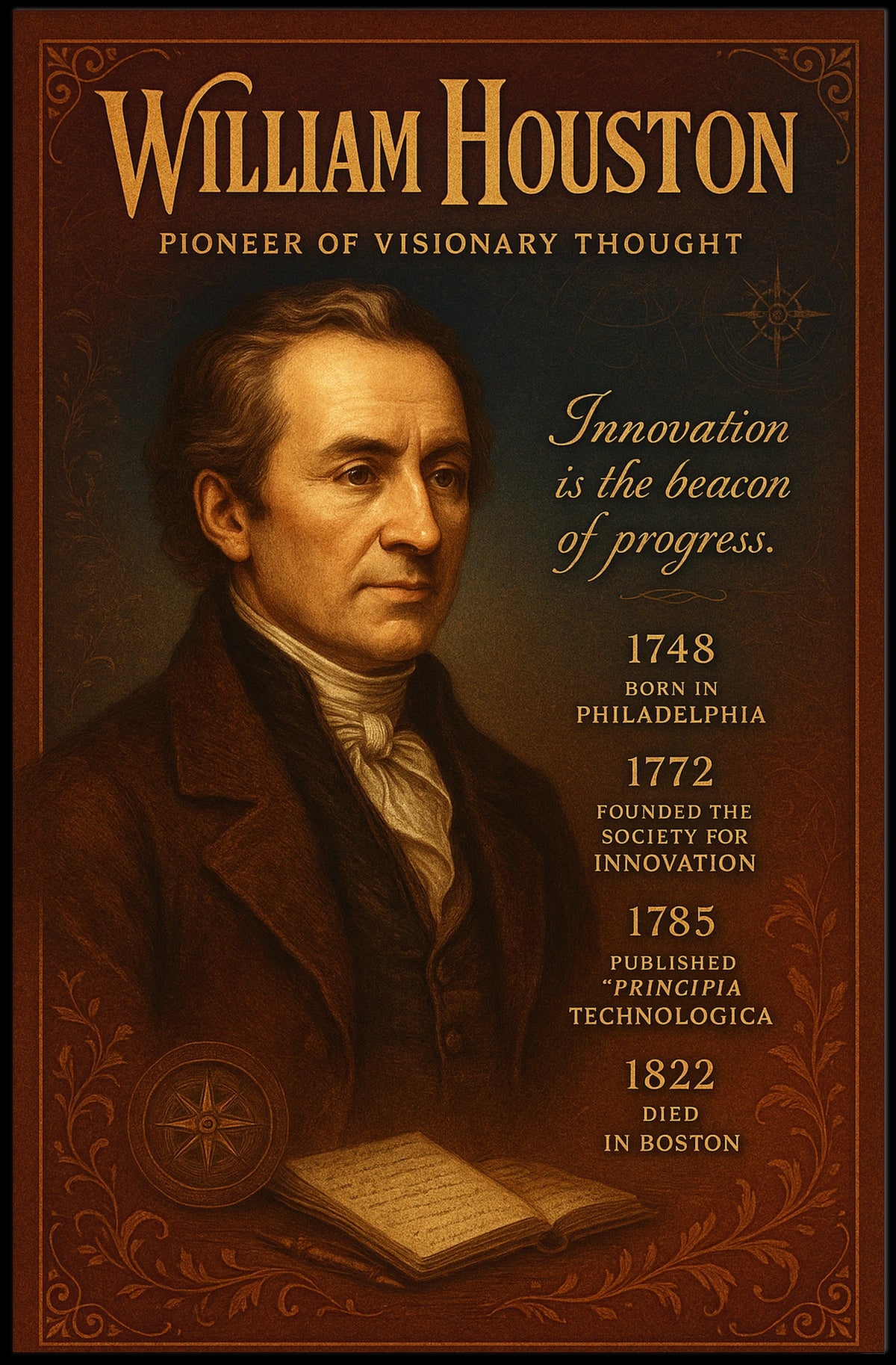 William Houston Pioneer of Visionary Thought Poster