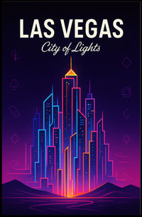 Las Vegas City of Lights Poster PosterGoat