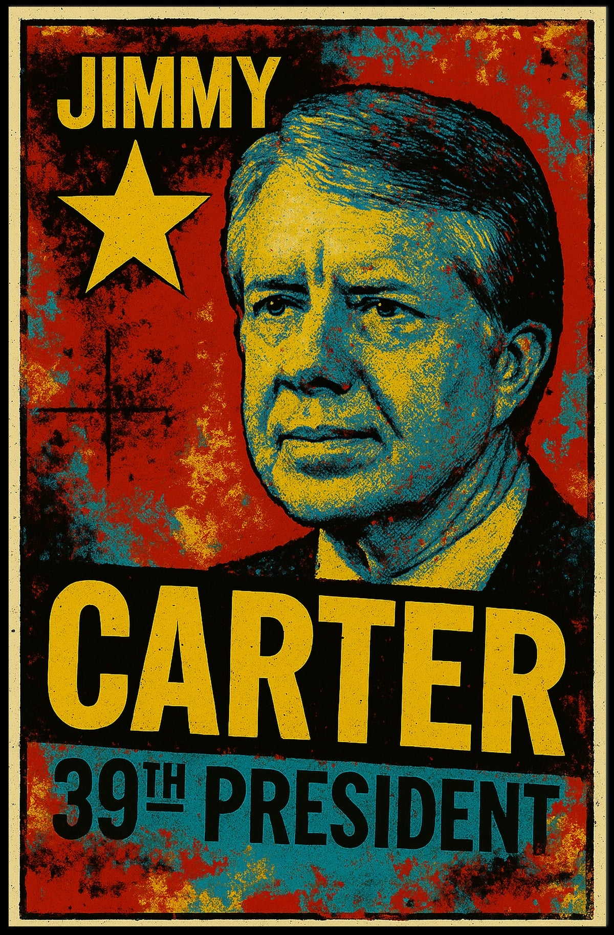 Jimmy Carter 39th President of the United States Graffiti Pop Art Poster