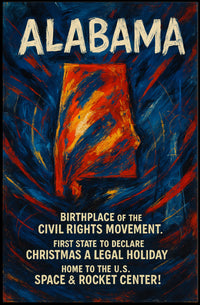 Alabama A Historic and Cultural Hub Poster