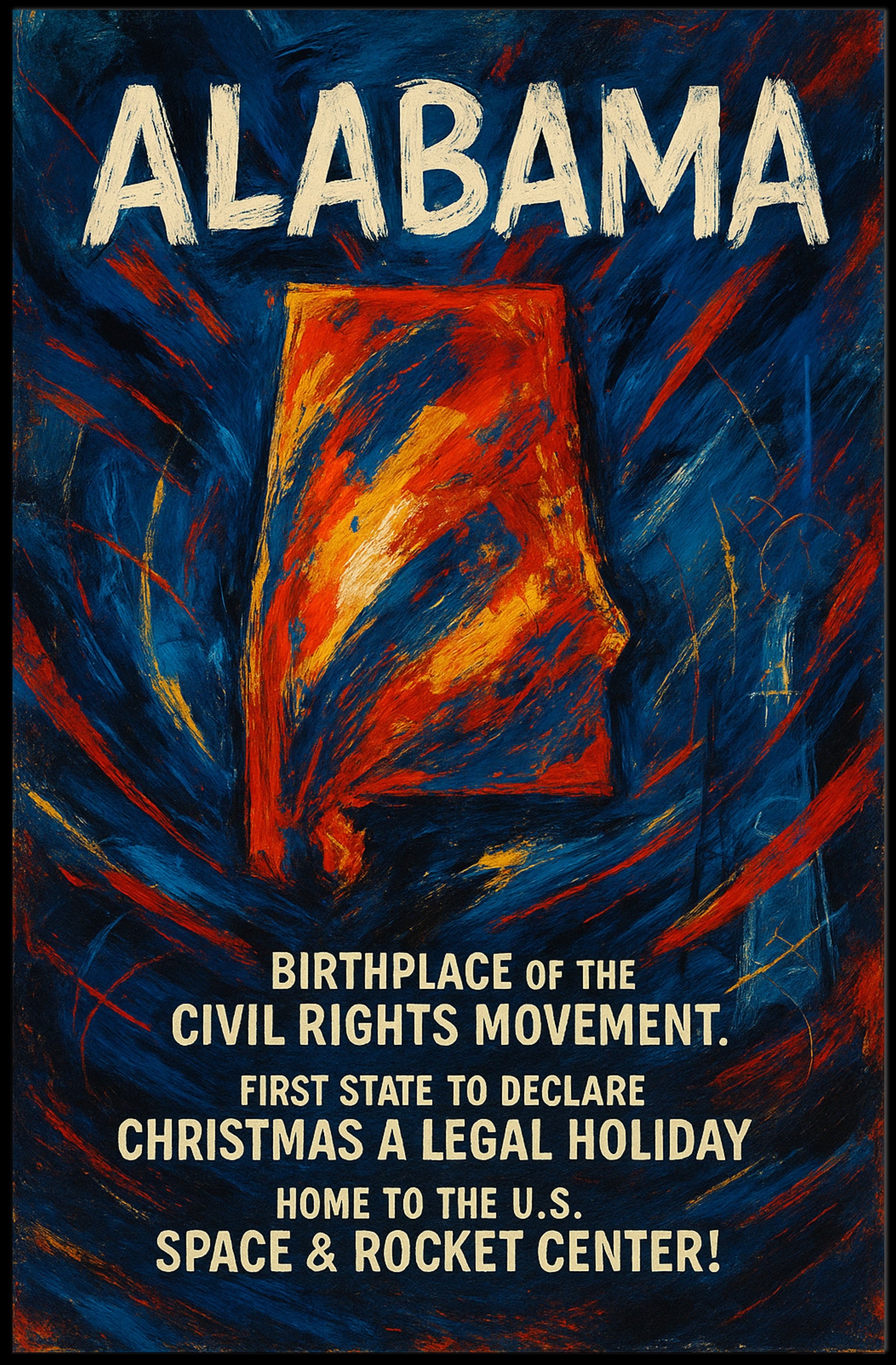 Alabama A Historic and Cultural Hub Poster