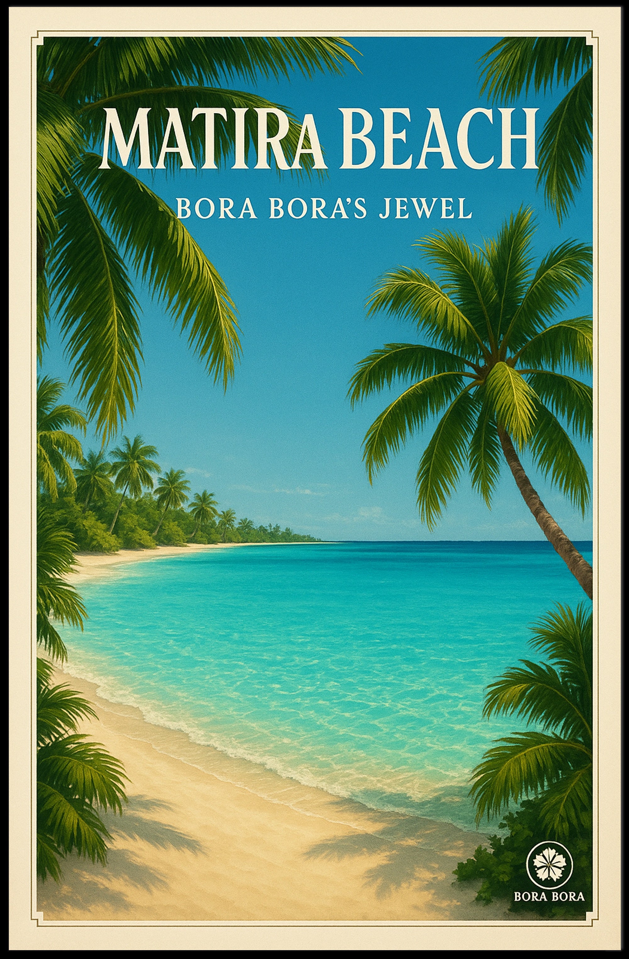 Tropical Paradise Getaway: Vintage Travel Poster PosterGoat