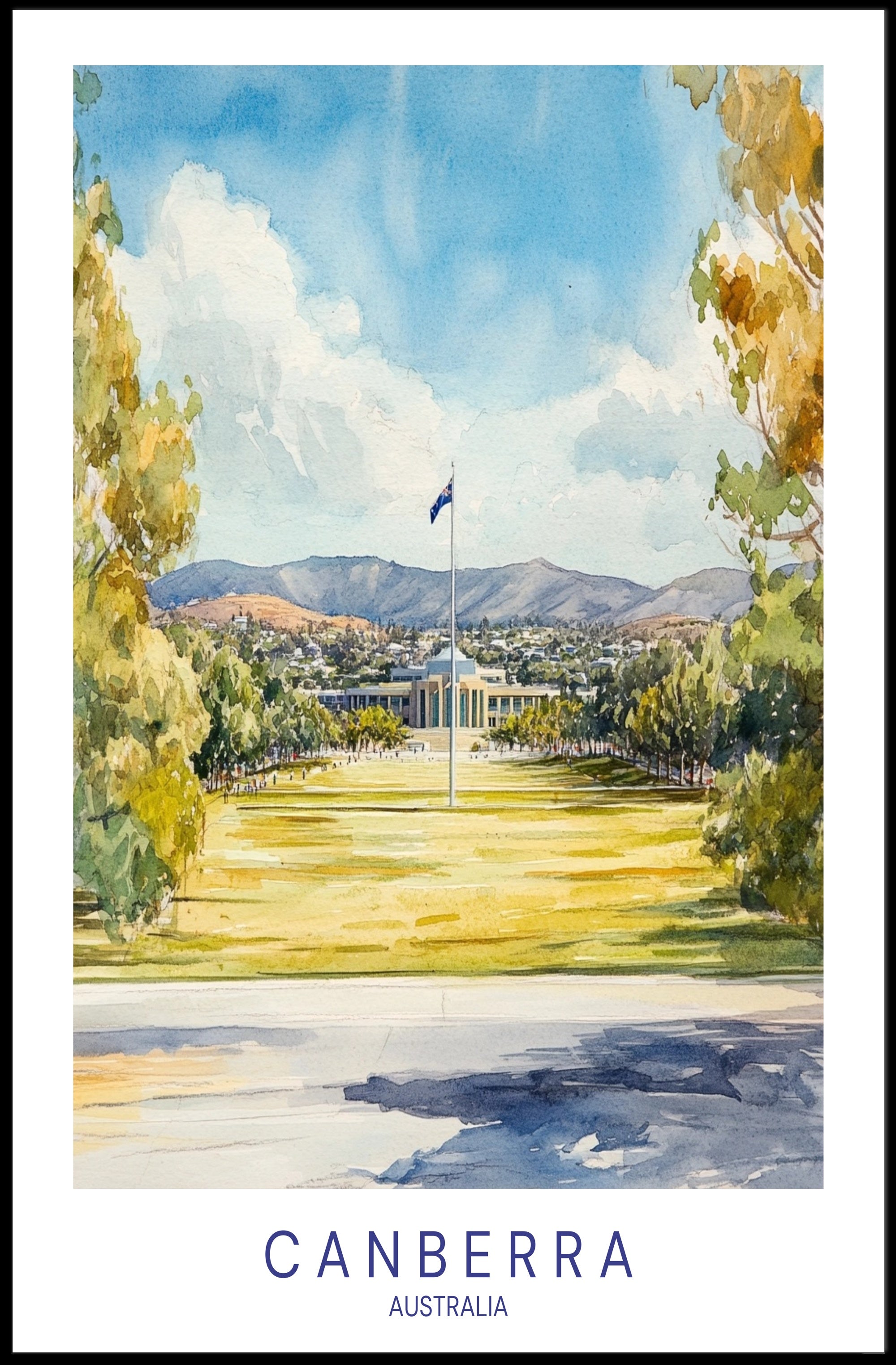 Canberra Scenic View Poster PosterGoat