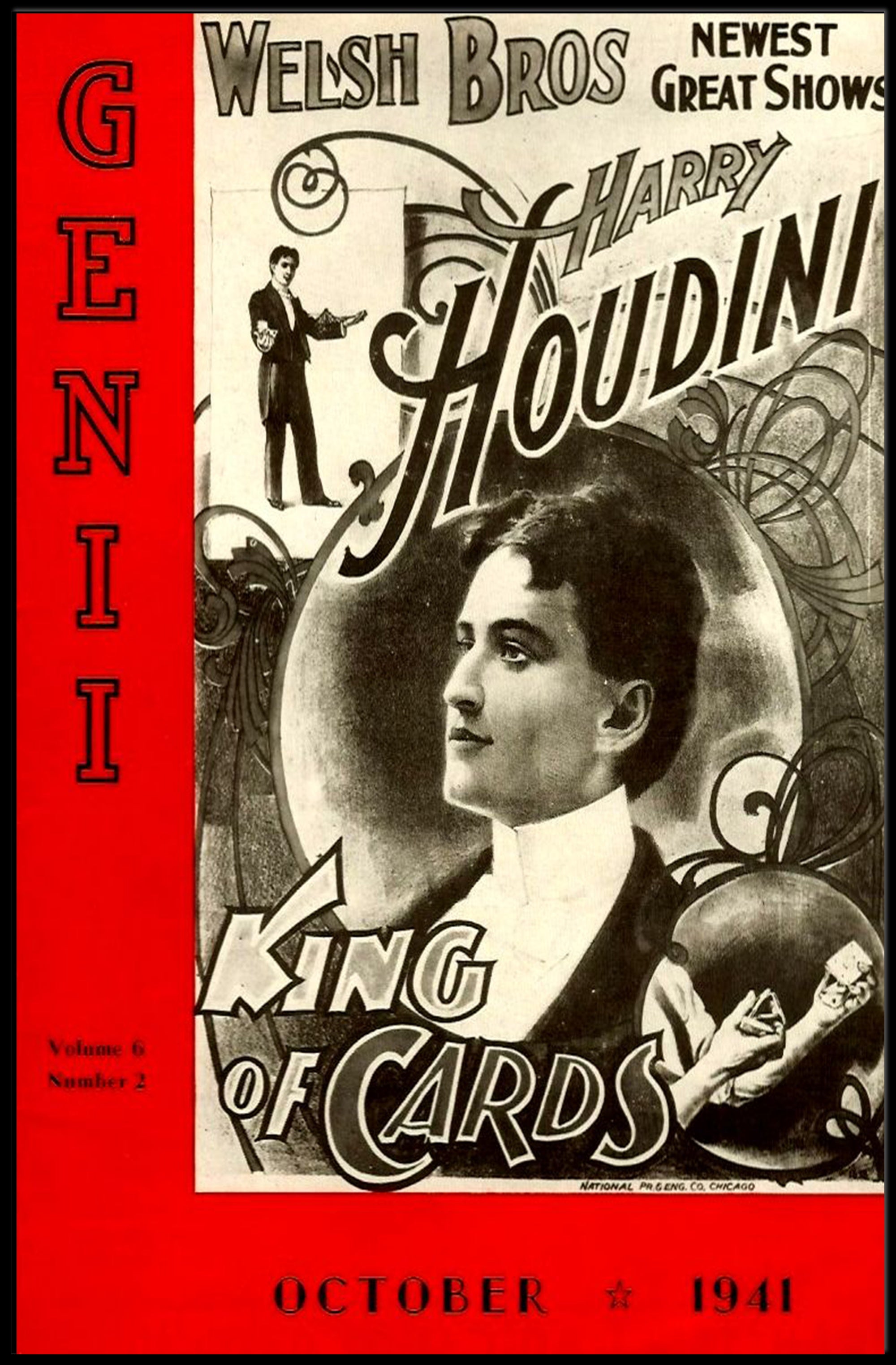 Harry Houdini Vintage Magic Show Cultural Poster
