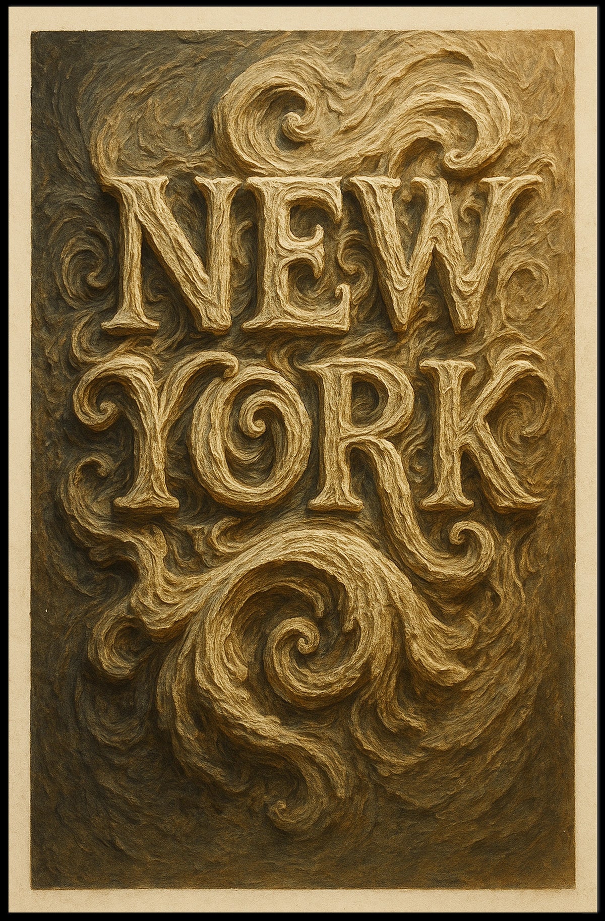 New York Artistic Typography Poster