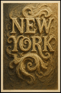 New York Artistic Typography Poster