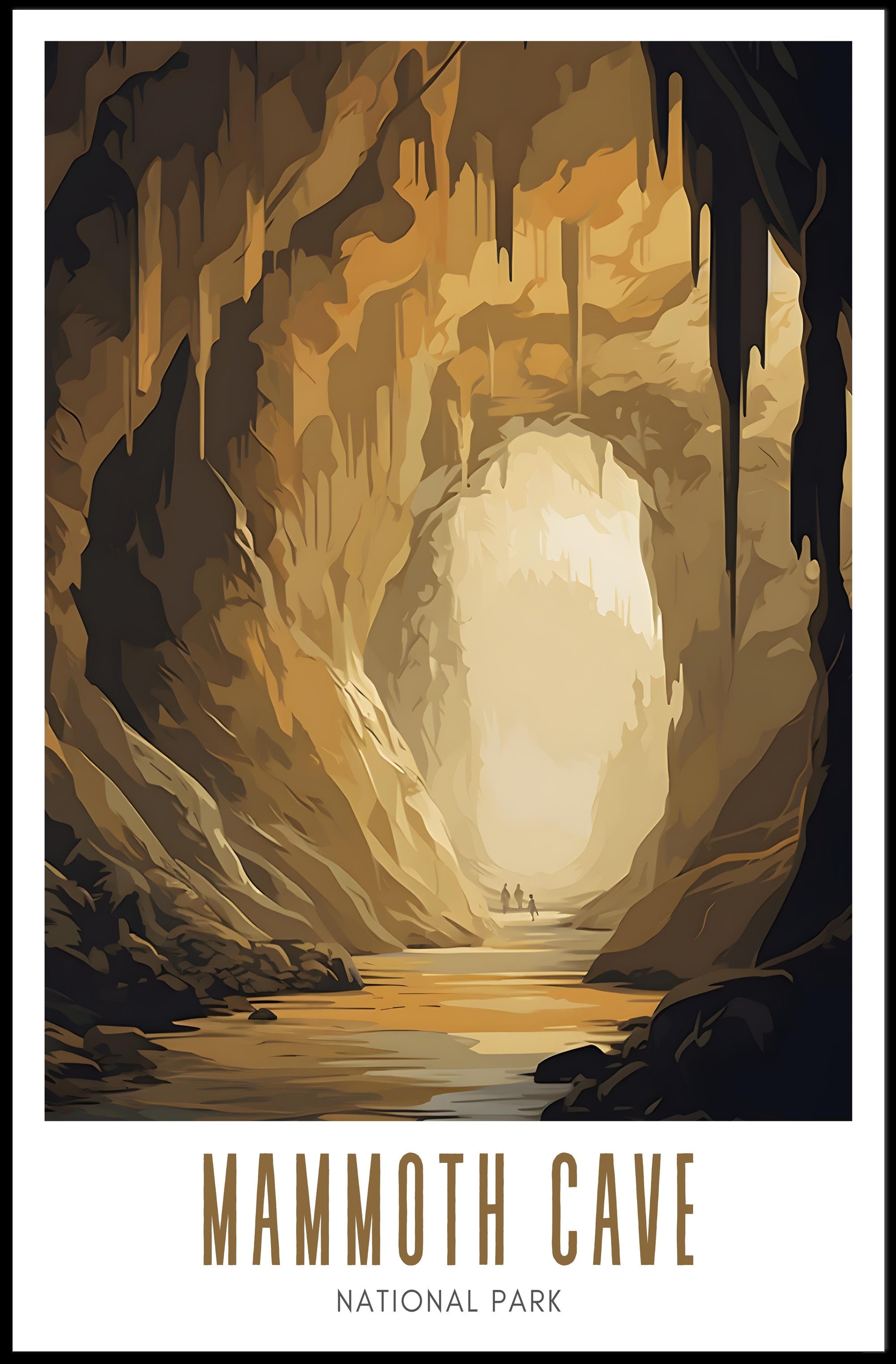 Mammoth Cave National Park Poster Vintage Print