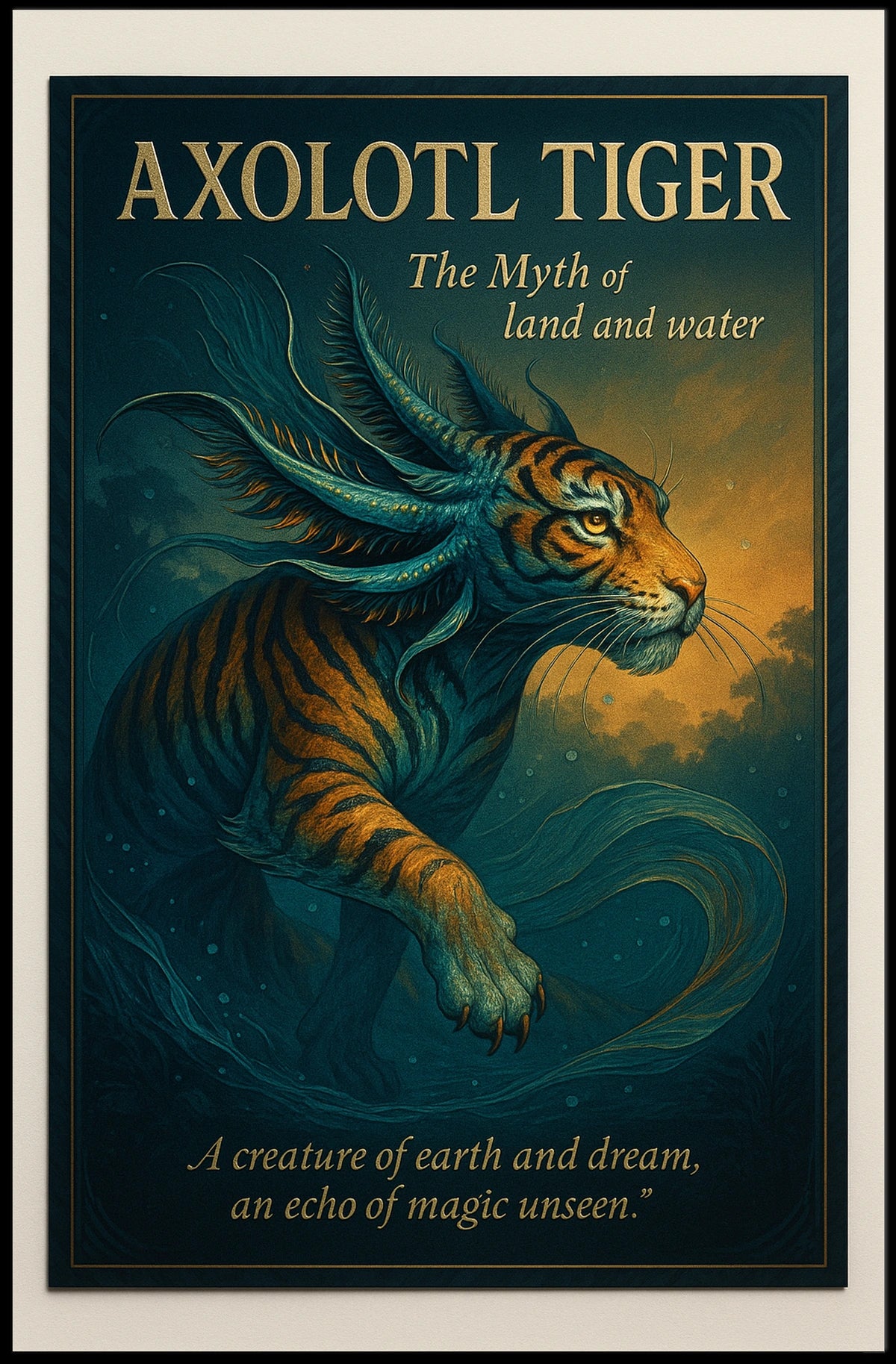 Axolotl Tiger The Myth of Land and Water Poster