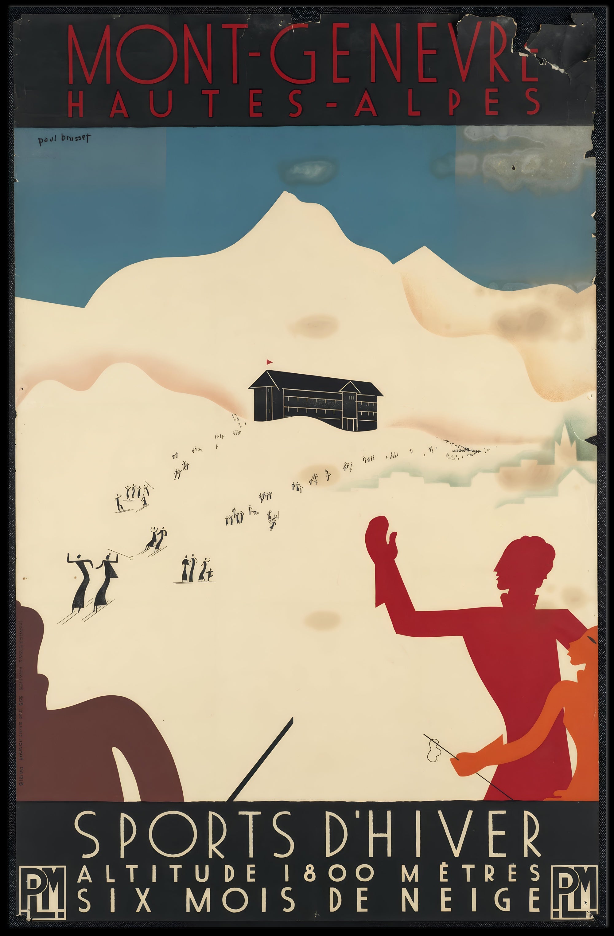 Montgenèvre Winter Sports Promotion Poster PosterGoat