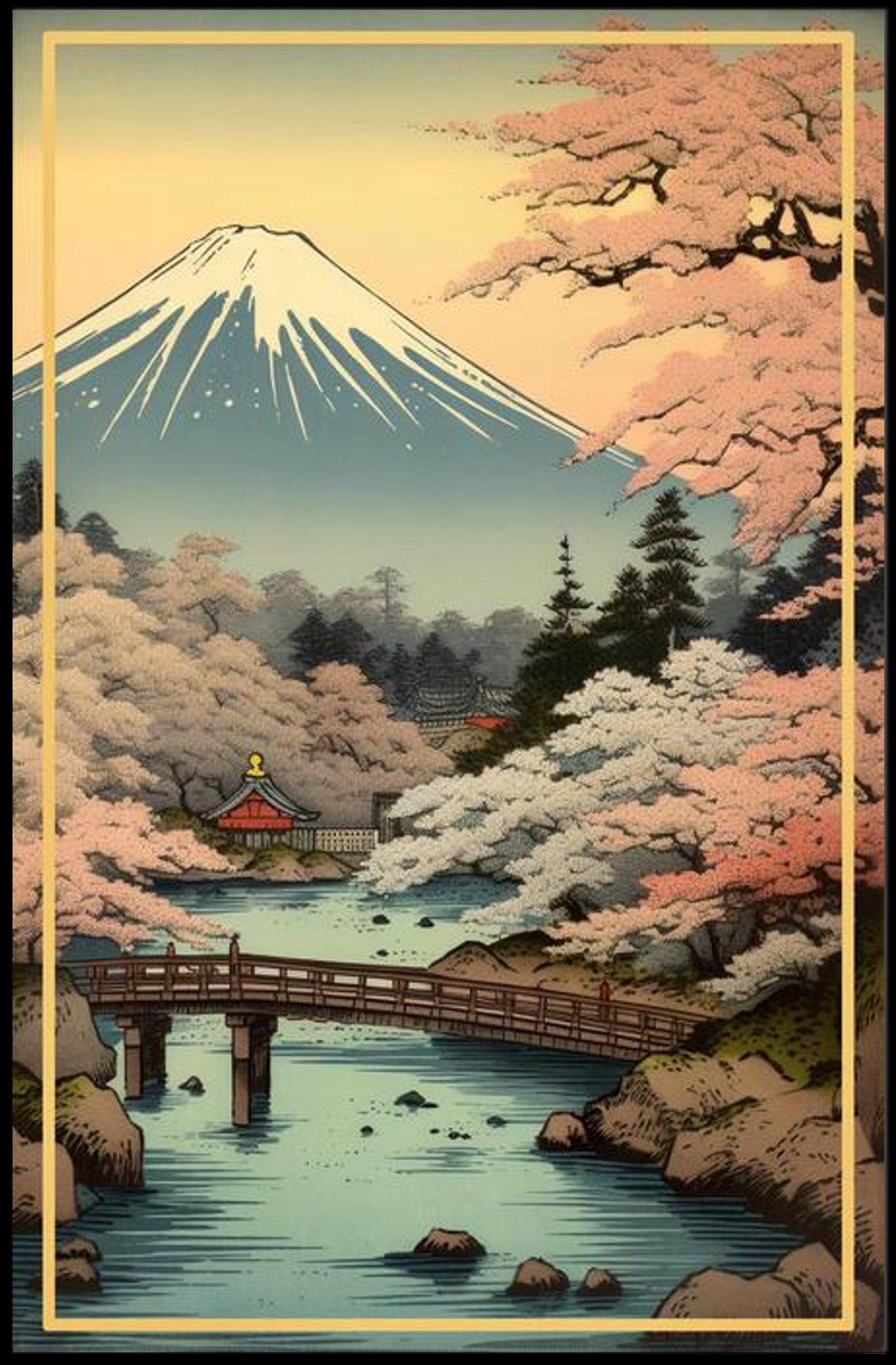 Tranquil Spring in Japan Poster