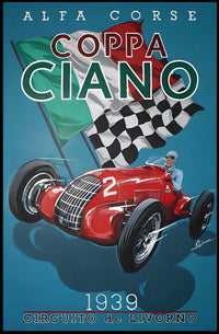 Coppa Ciano 1939 Racing Poster