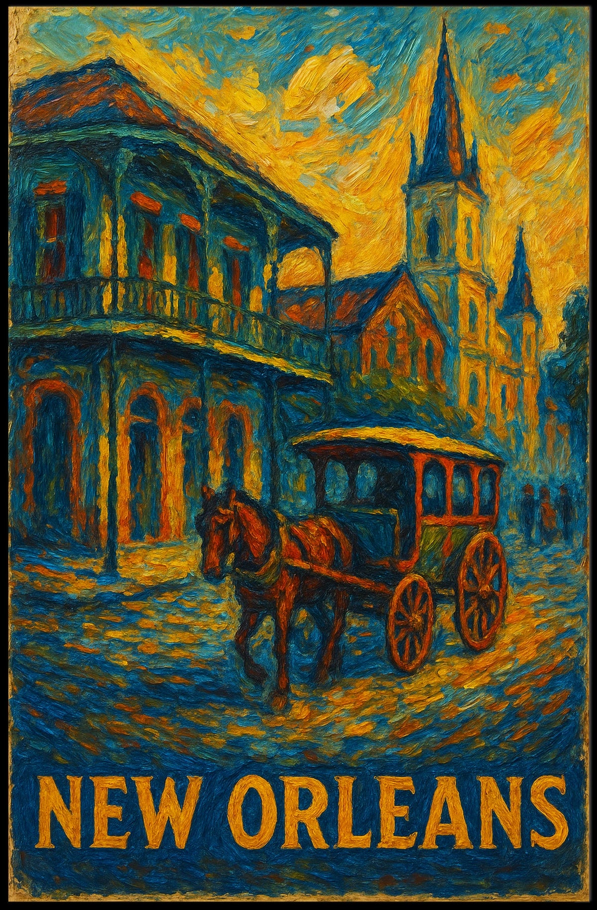 New Orleans A Vibrant Impression Poster