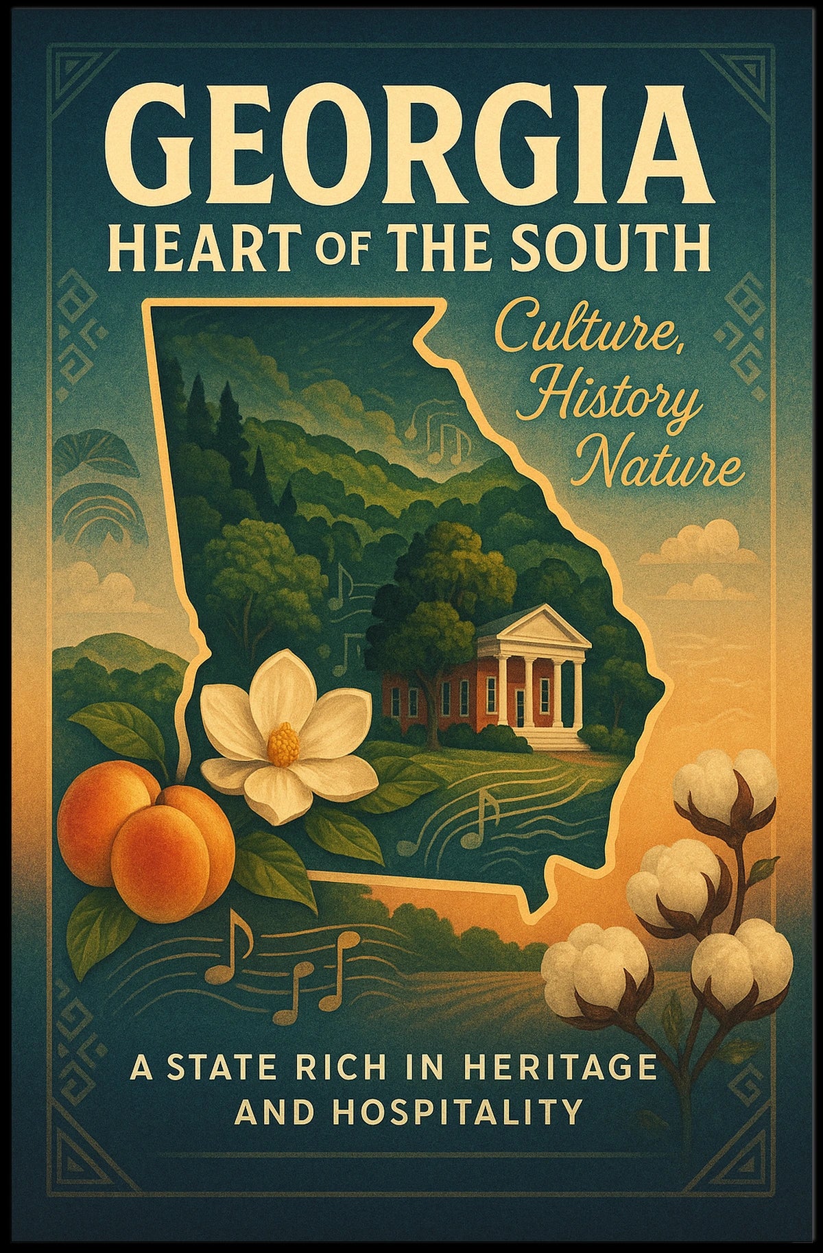 Georgia Heart Of The South Poster