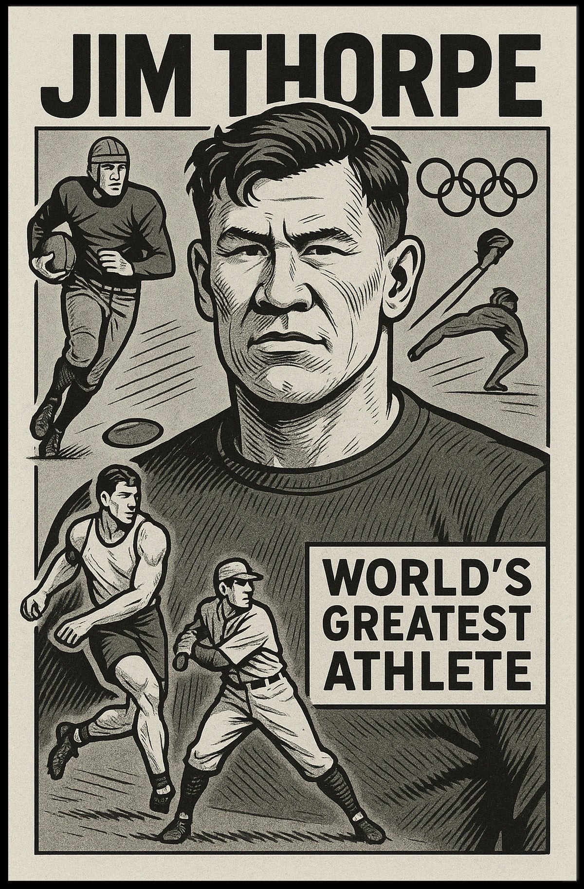 Jim Thorpe A Legendary Athlete Poster