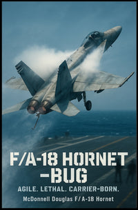 F/A-18 Hornet Athletic Poster