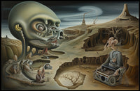 Surreal Dystopian Landscape Futuristic Sci-Fi Poster