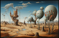 Surreal Desert Landscape: Fantasy or Mythology Poster