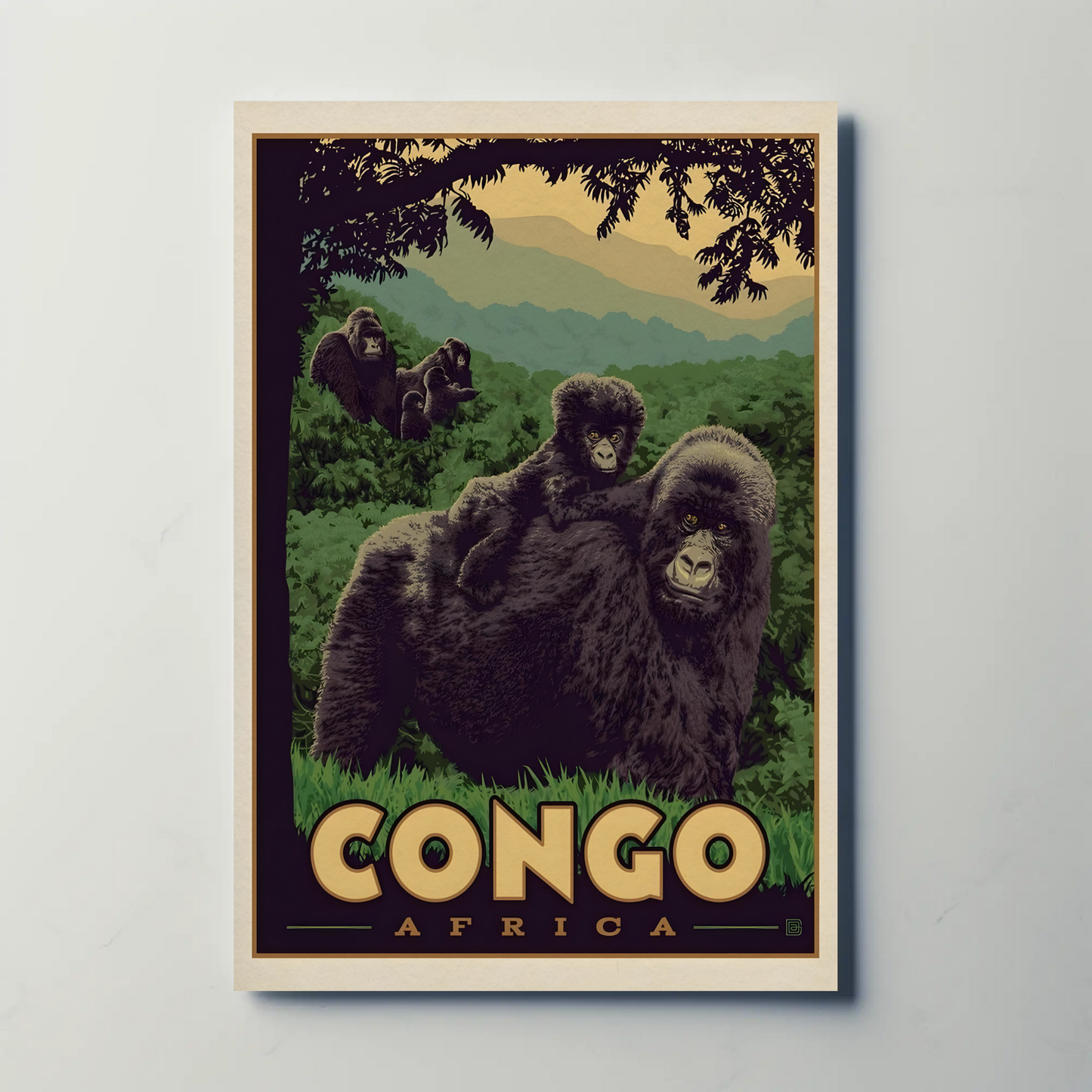 Congo Africa Vintage Poster