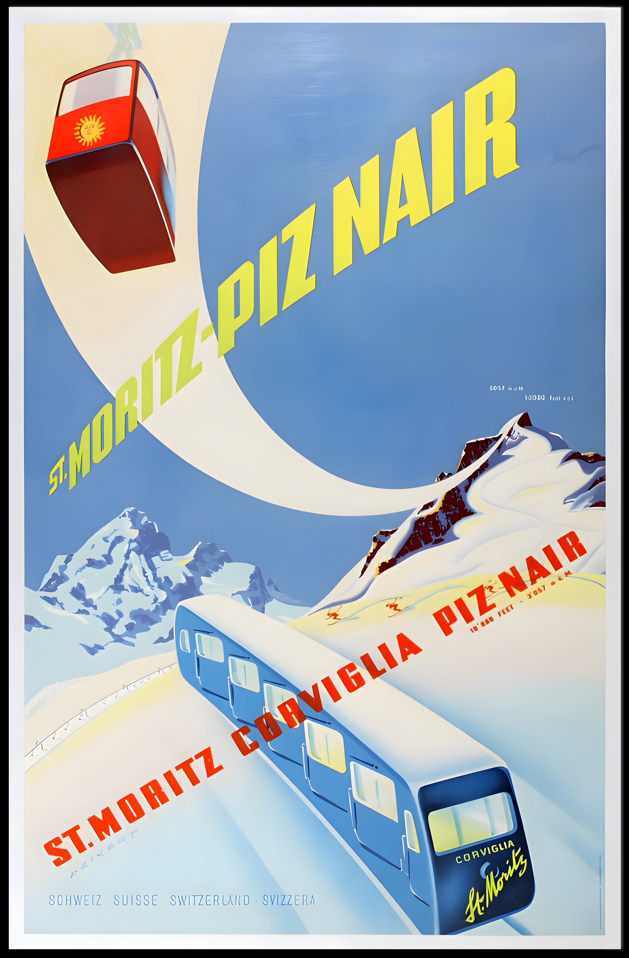 St. Moritz Ski Adventure Travel Poster PosterGoat