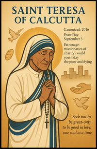 Saint Teresa of Calcutta Charity Legacy Cultural or Heritage Poster