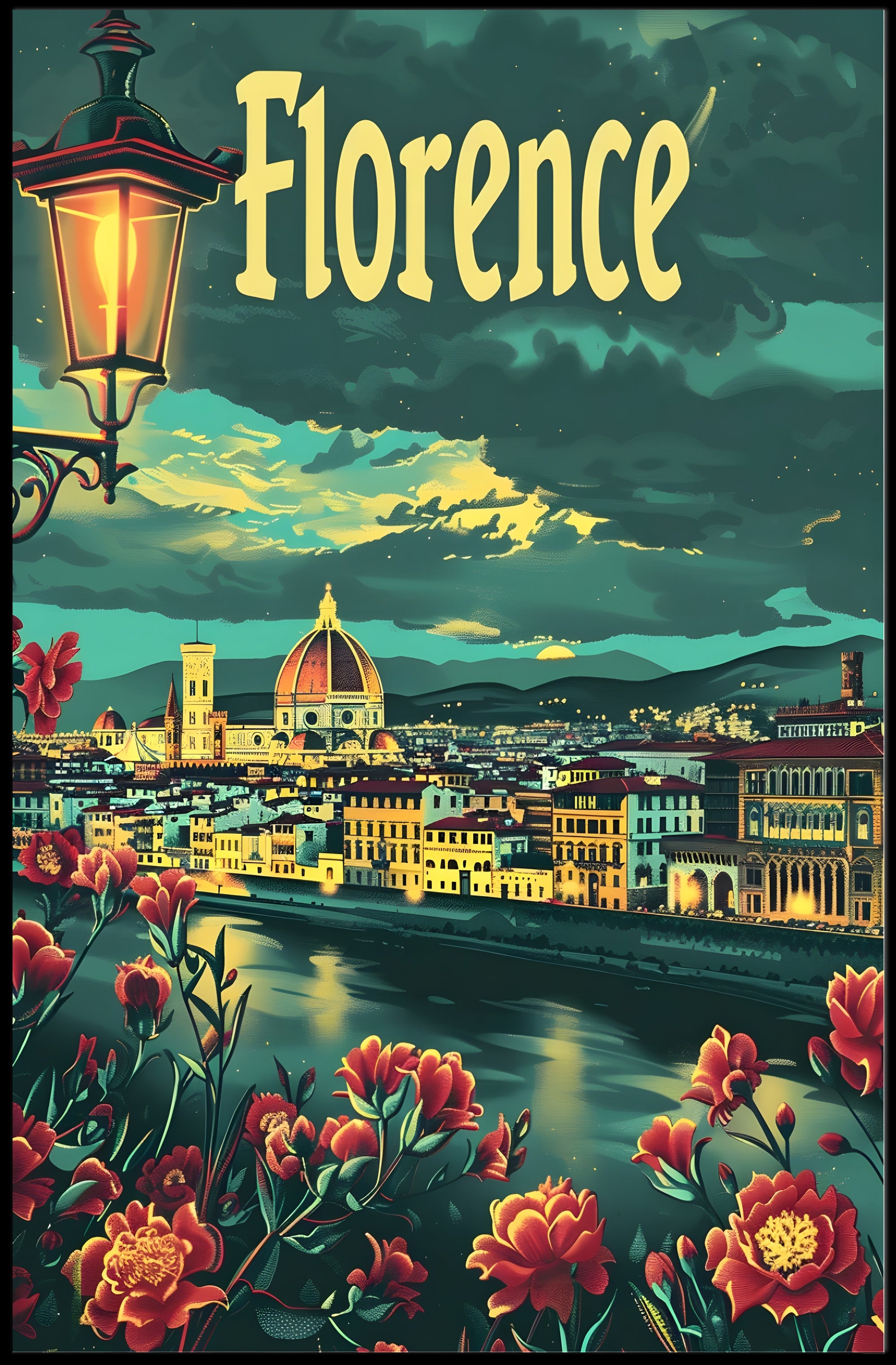 Florence Cathedral Vintage Artistry Poster