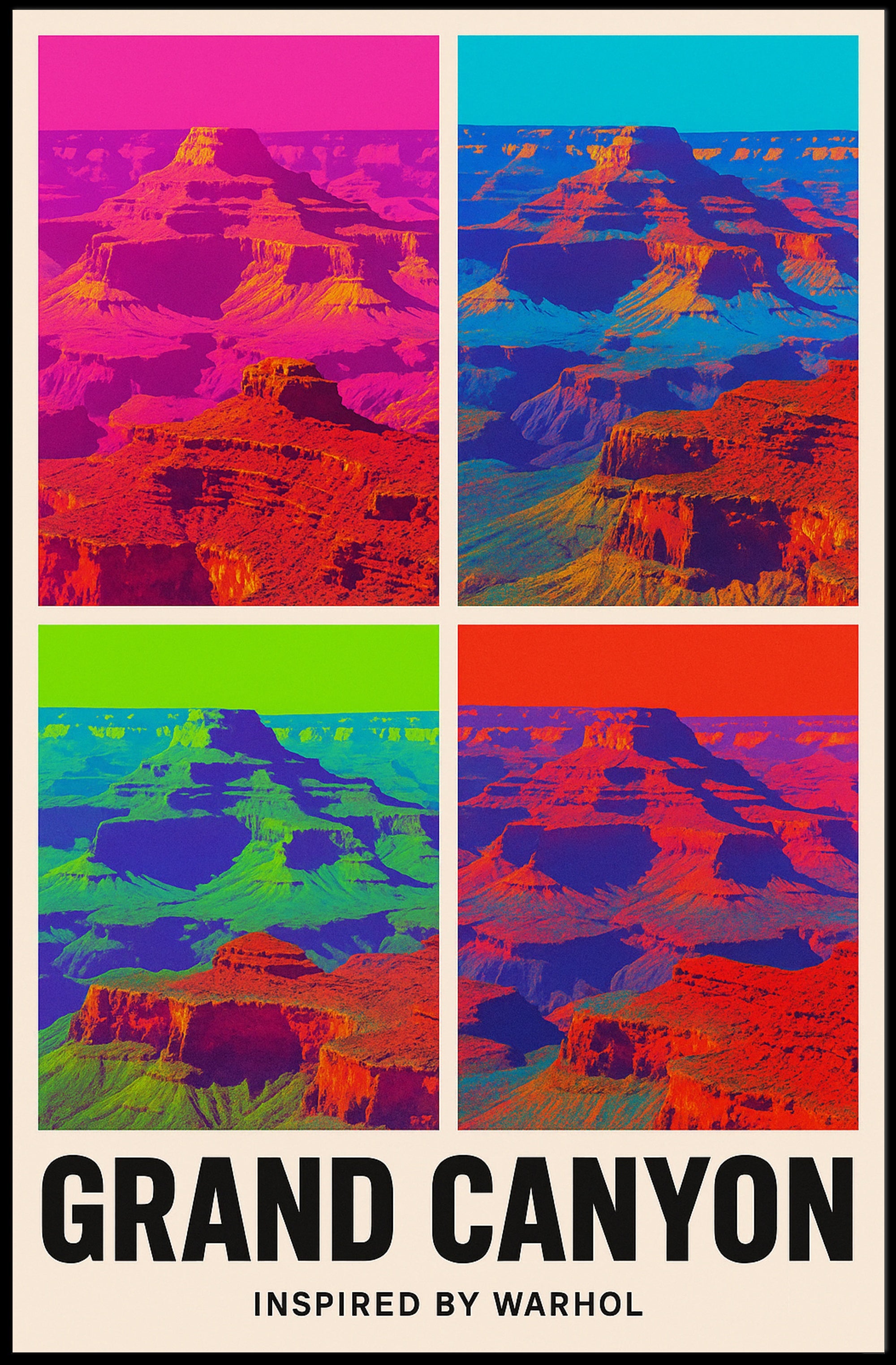 Grand Canyon Pop Art Masterpiece: National Park Poster PosterGoat