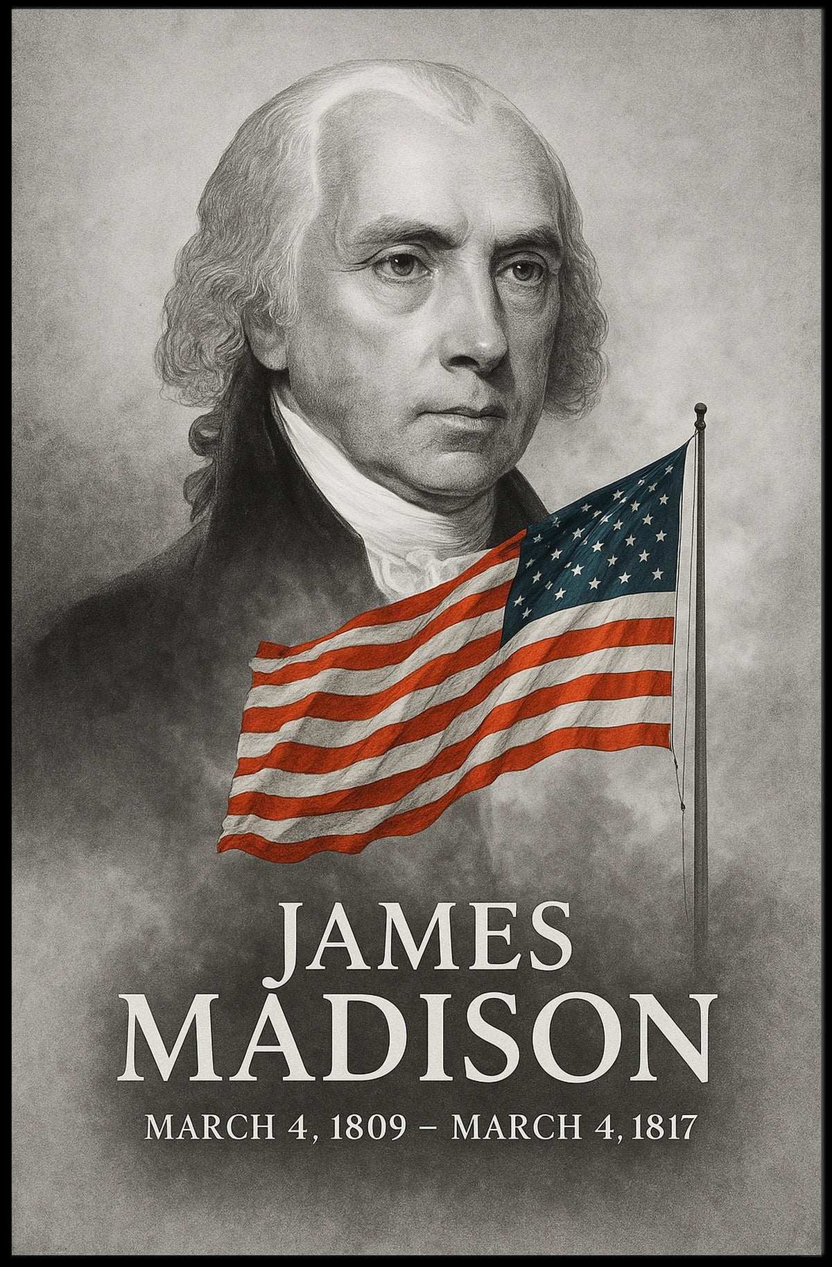 James Madison 4th President of the United States Reflections Poster