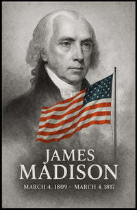 James Madison 4th President of the United States Reflections Poster
