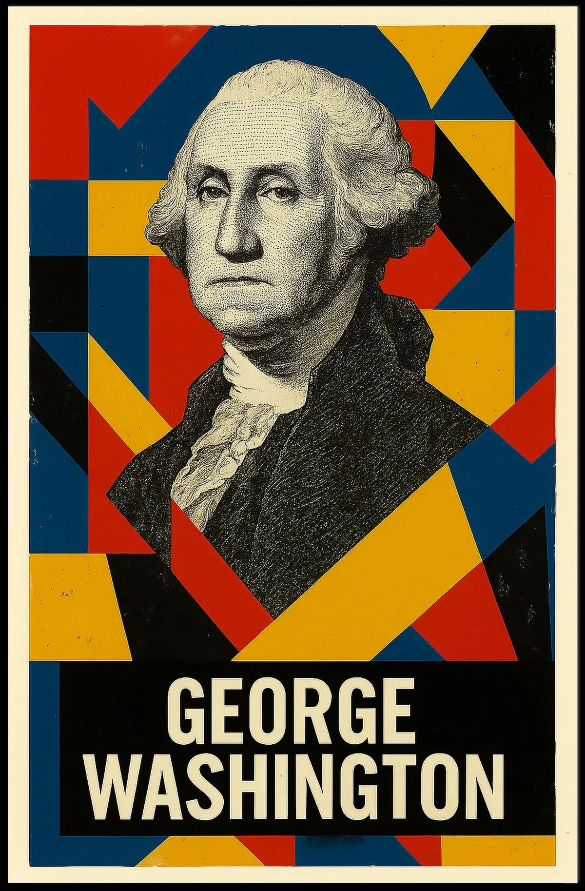George Washington 1st President of the United States Abstract Pop Poster