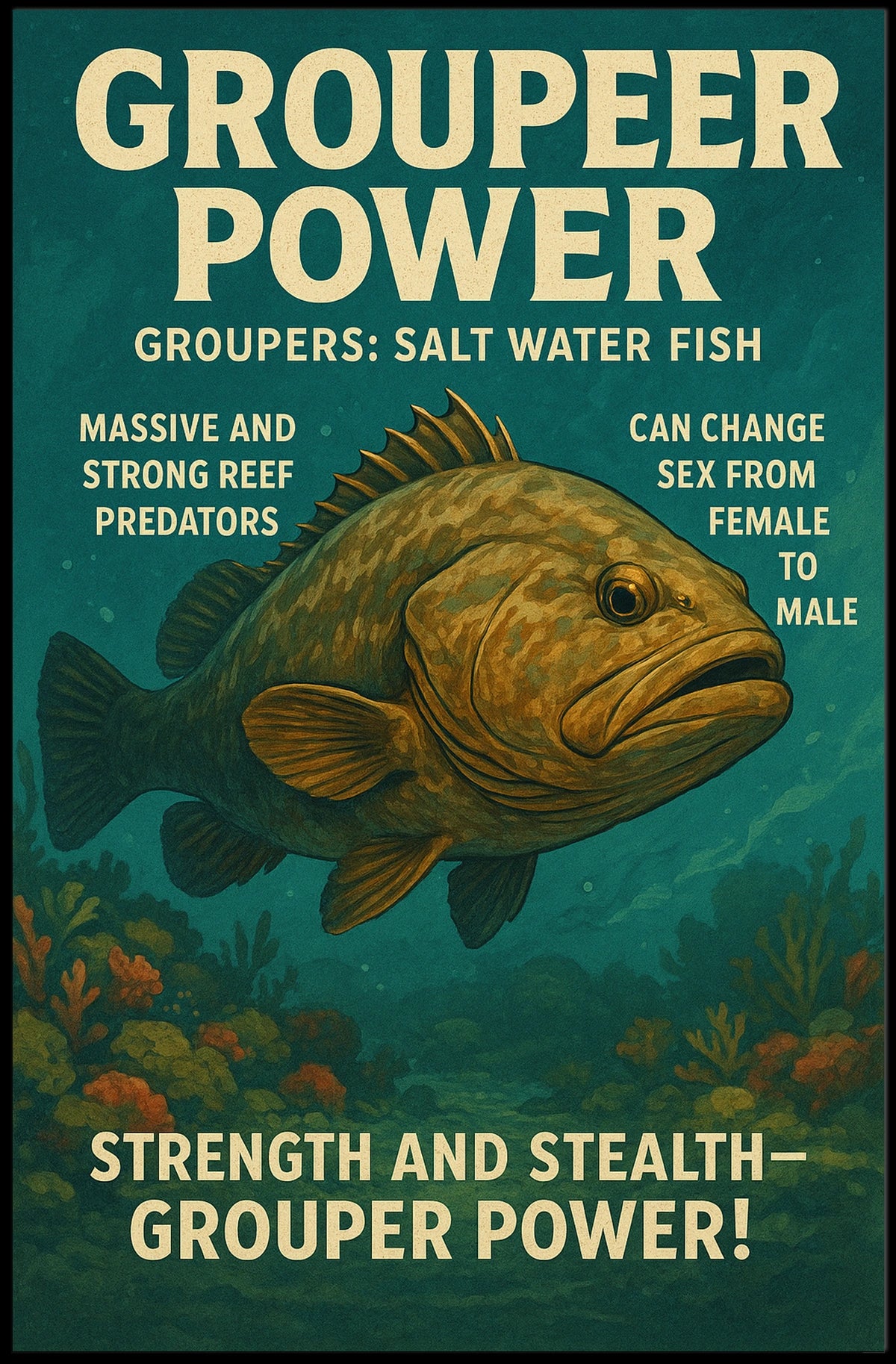 Grouper Power Poster