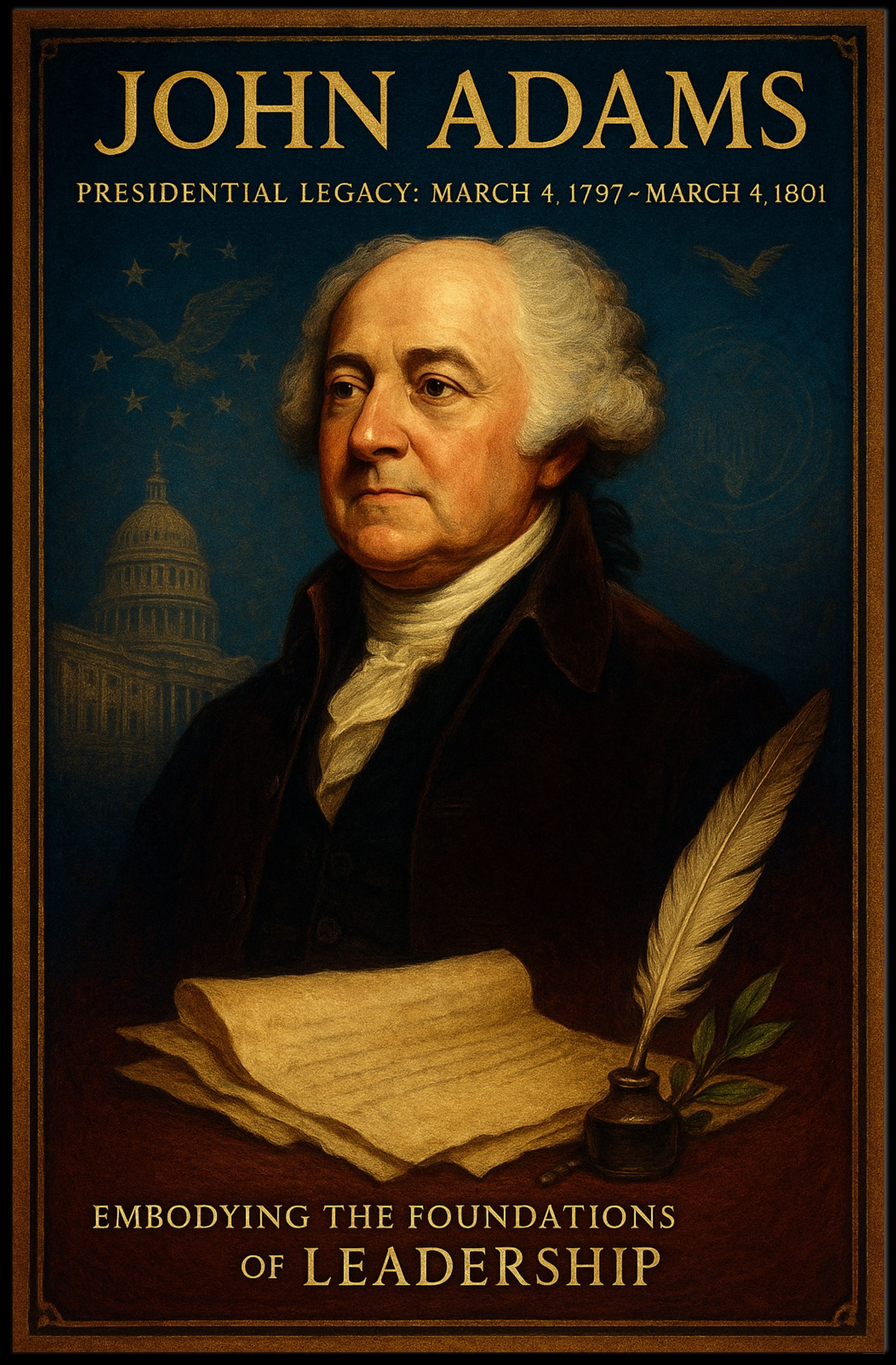 John Adams 2nd President Poster PosterGoat