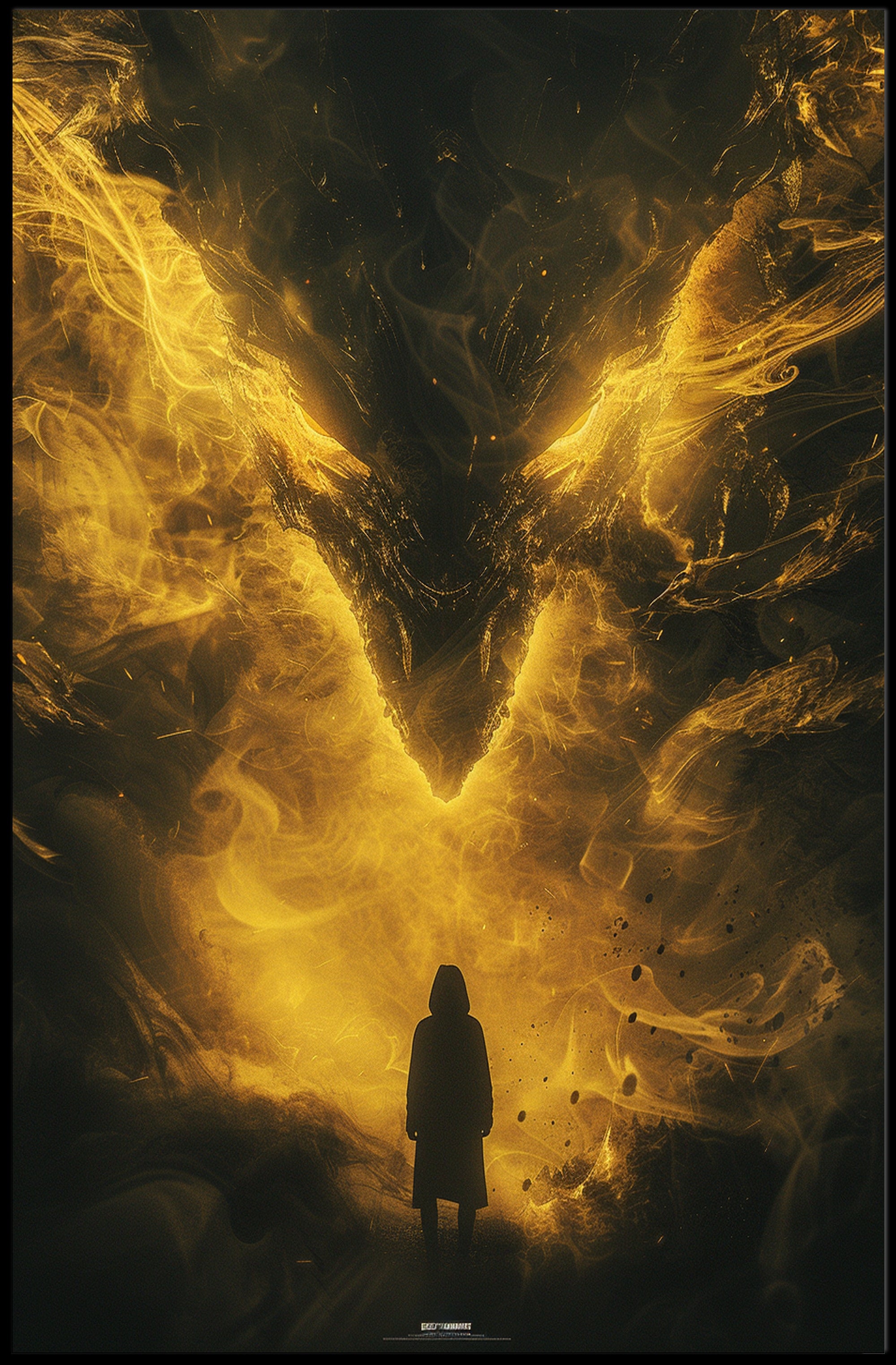 Mystical Vortex: Hooded Figure Fantasy Poster PosterGoat