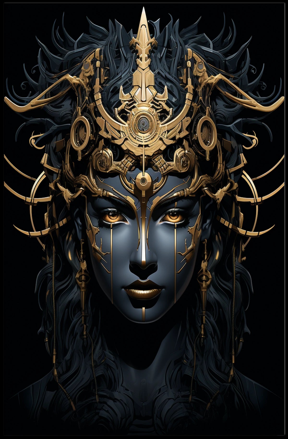 Enigmatic Cyber Queen Poster