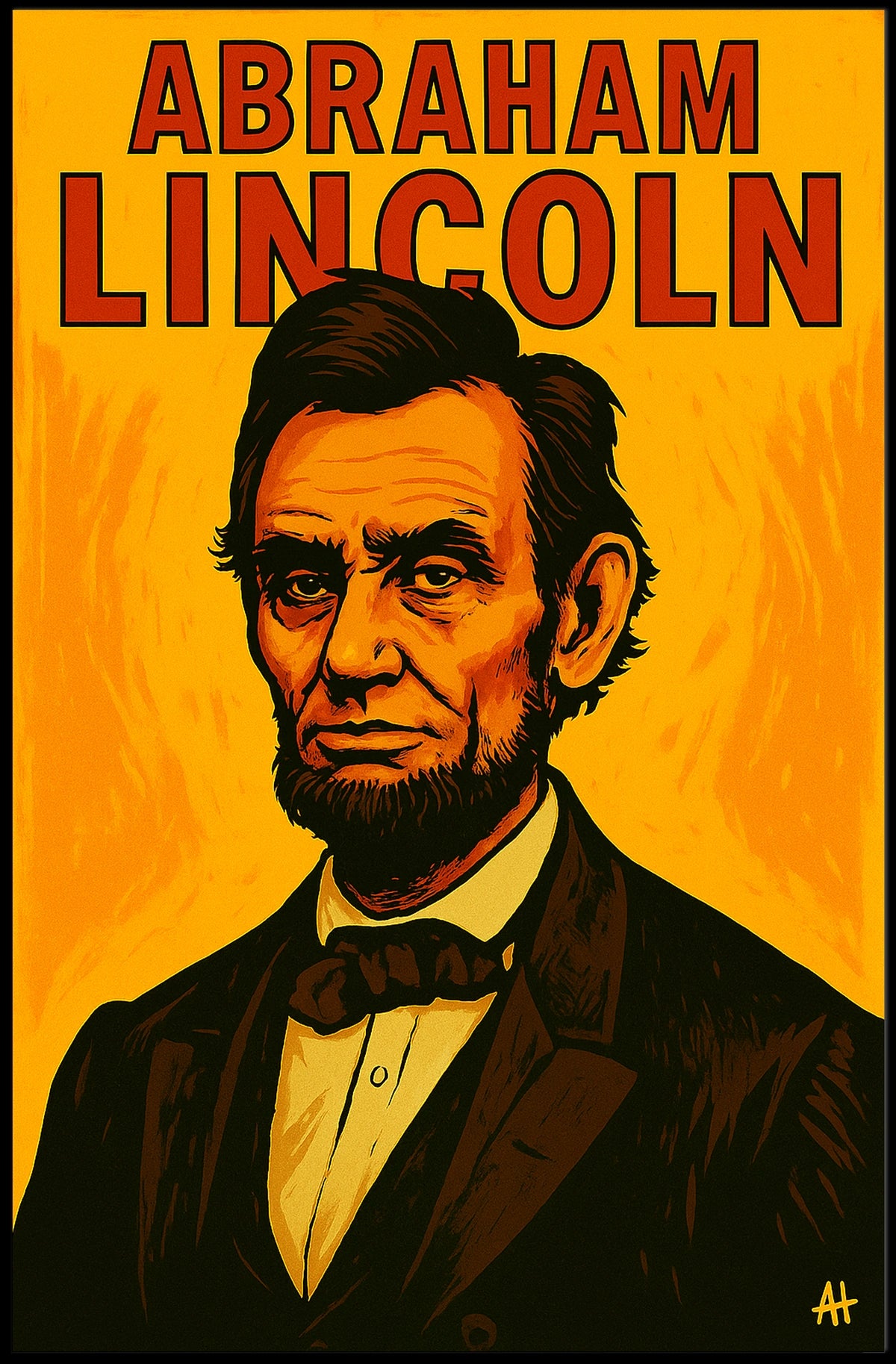 Abraham Lincoln American History Vintage Portrait Poster