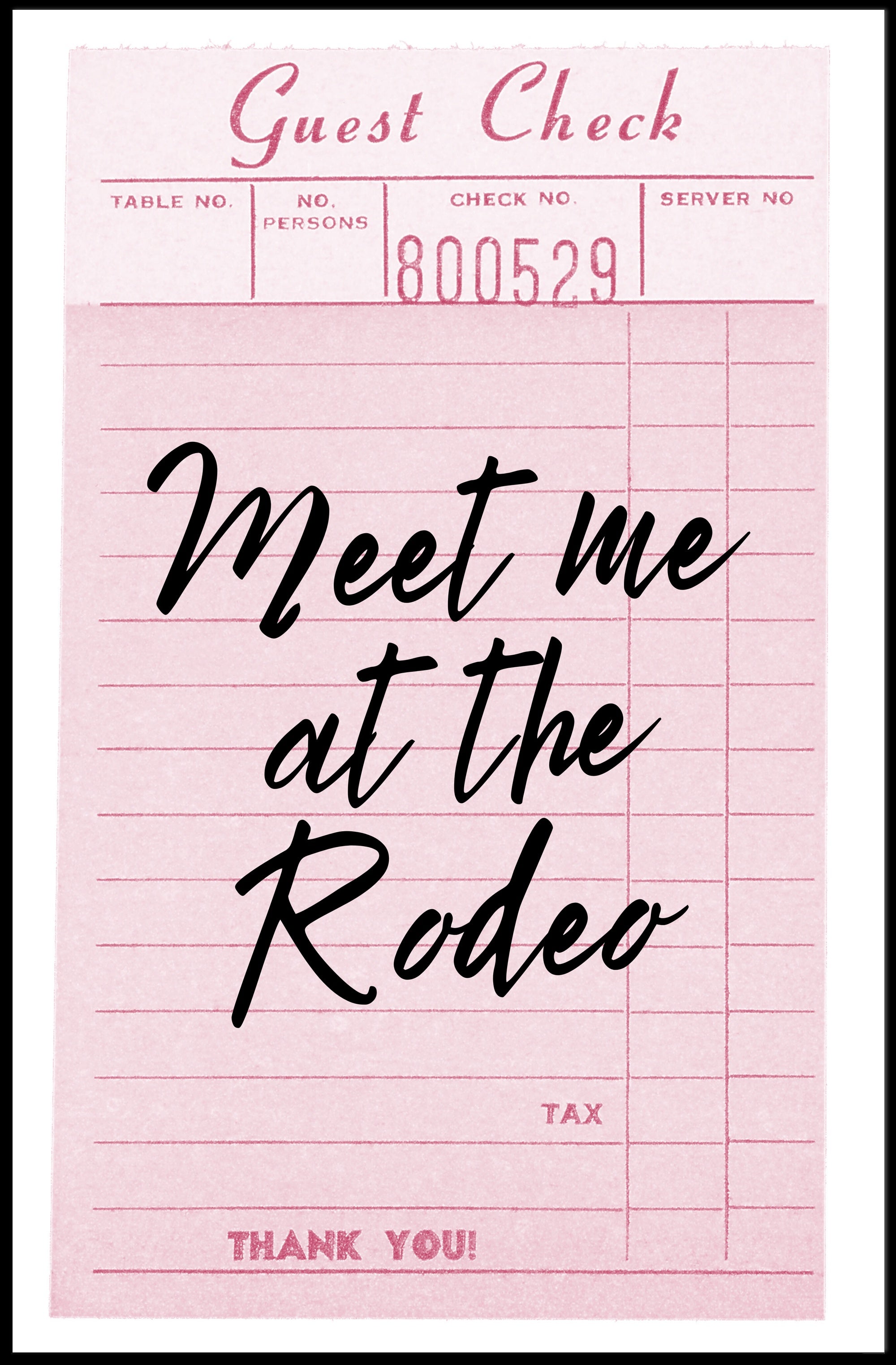Meet Me at the Rodeo Retro-Themed Poster PosterGoat
