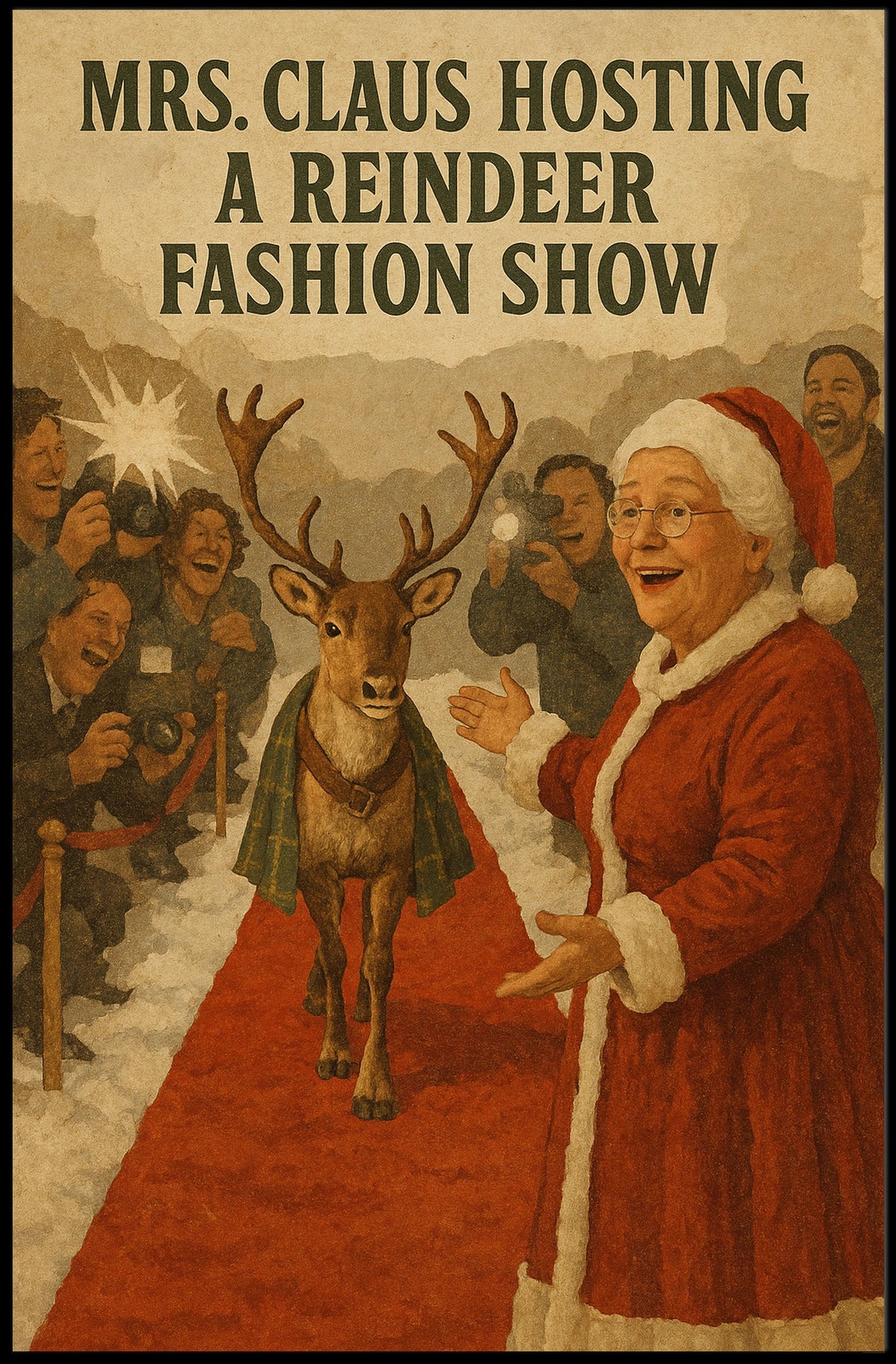 Mrs. Claus Hosts a Reindeer Fashion Show Poster