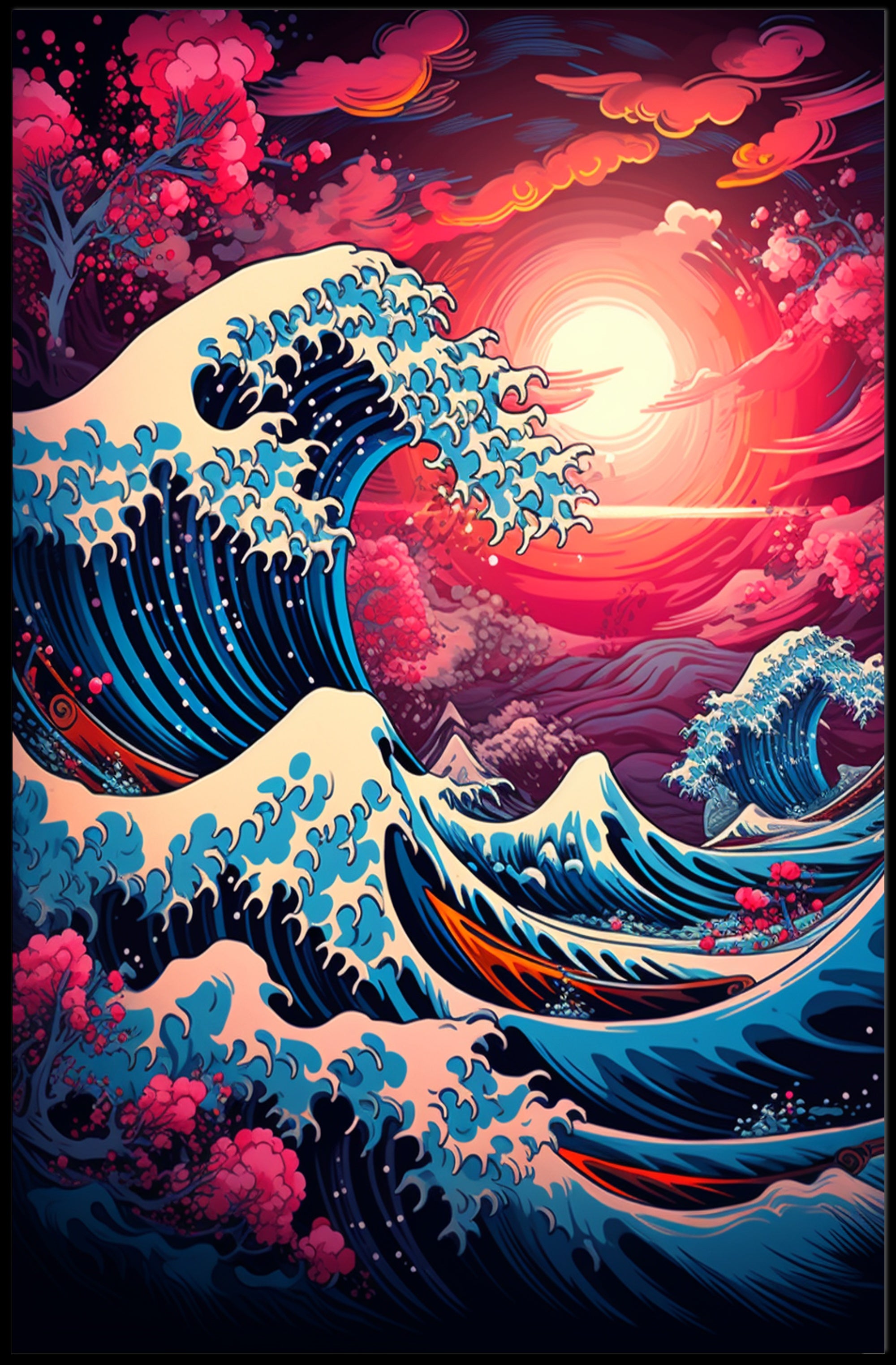 The Great Wave Artistic Interpretation Poster PosterGoat