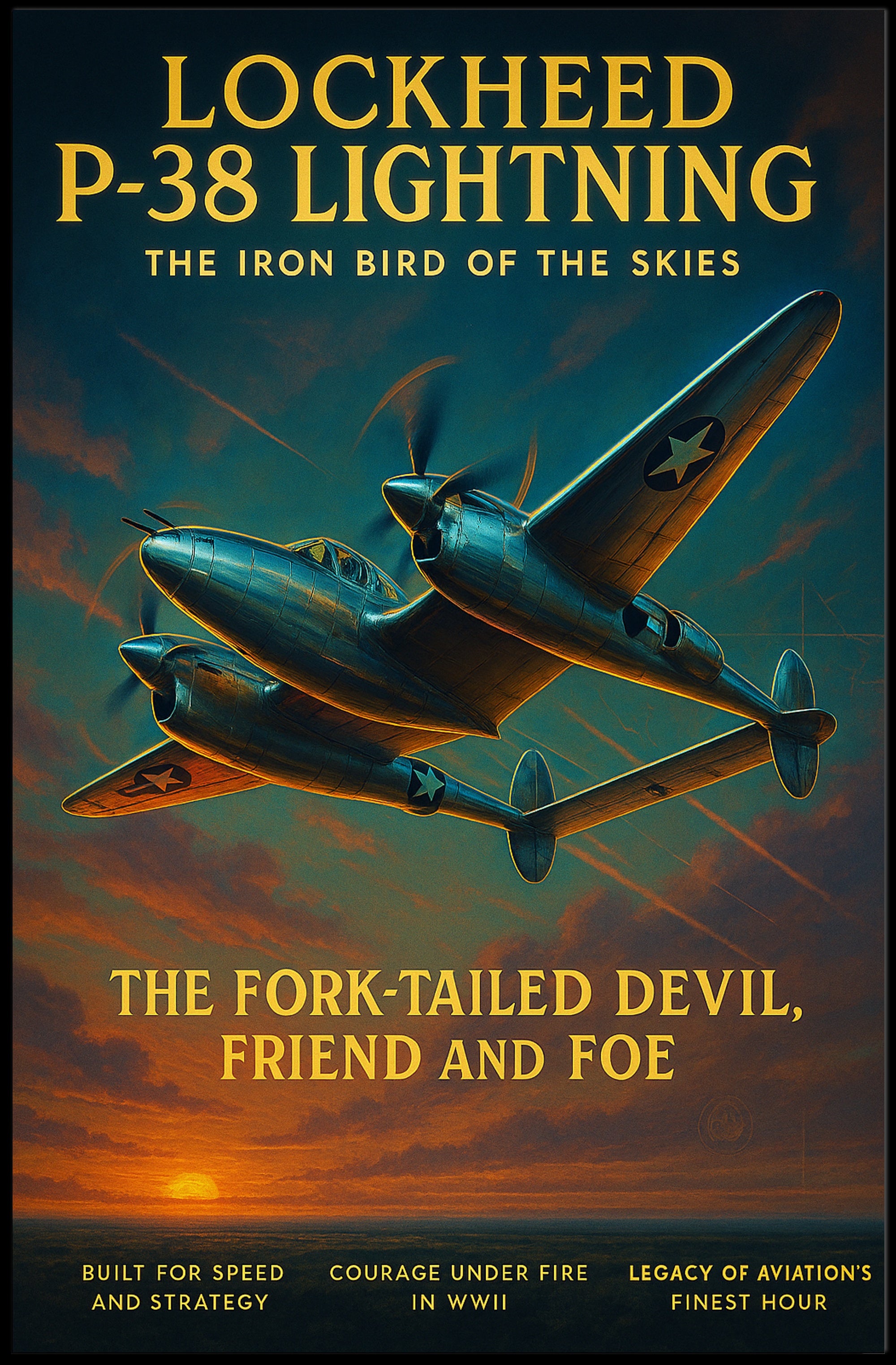 Lockheed P-38 Lightning Poster