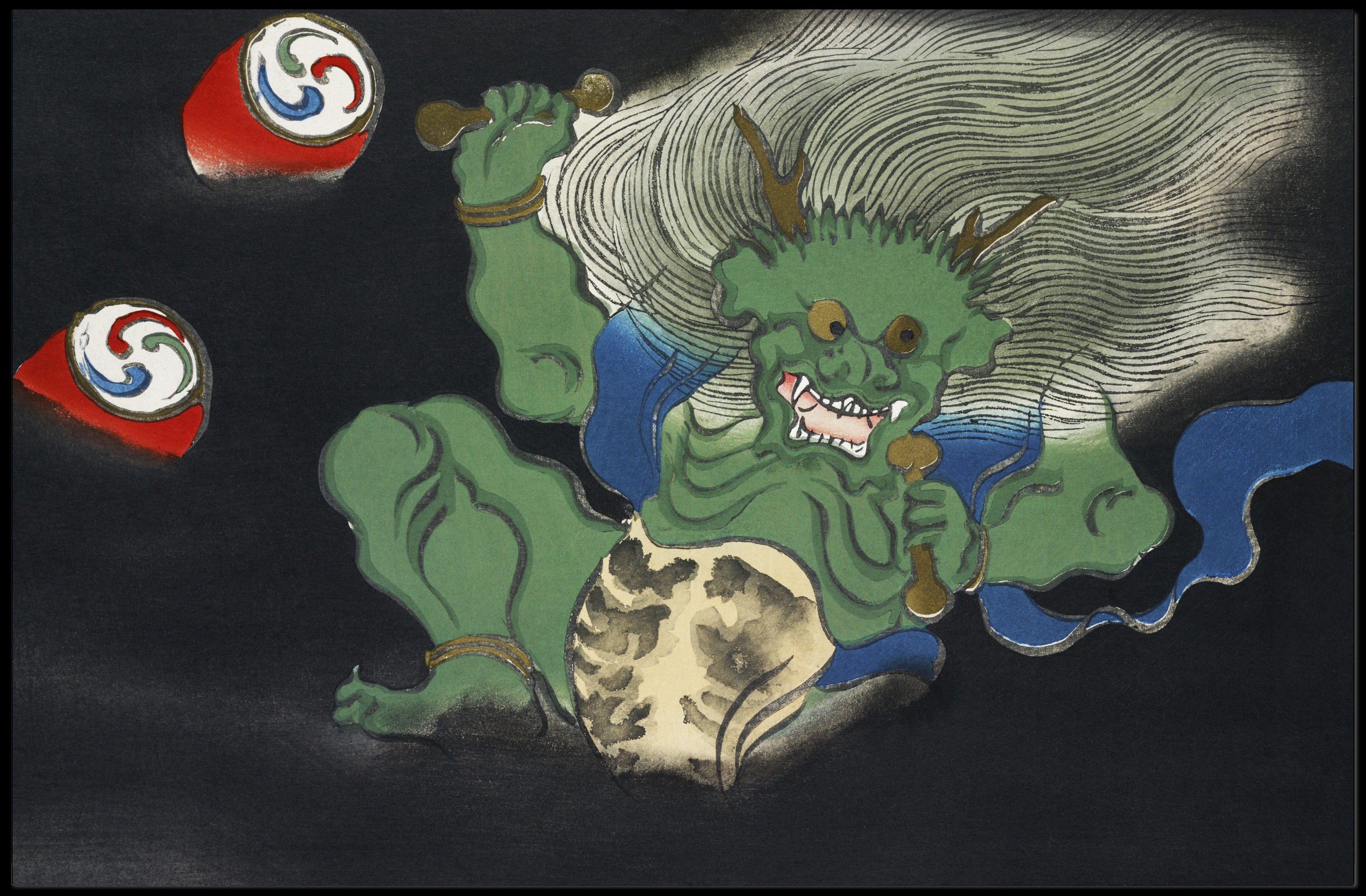 Japanese Oni Art: Mythical Creature Fantasy or Mythology Poster