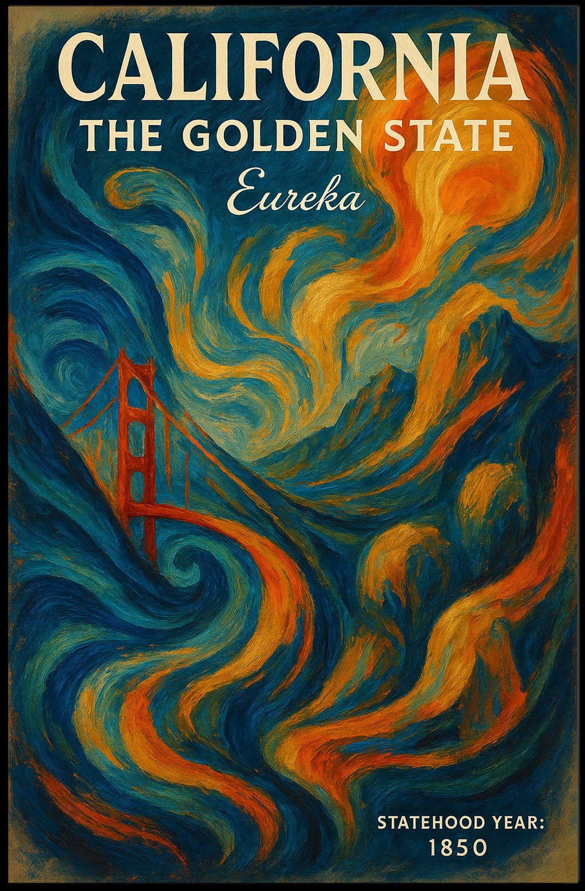 California The Golden State Poster