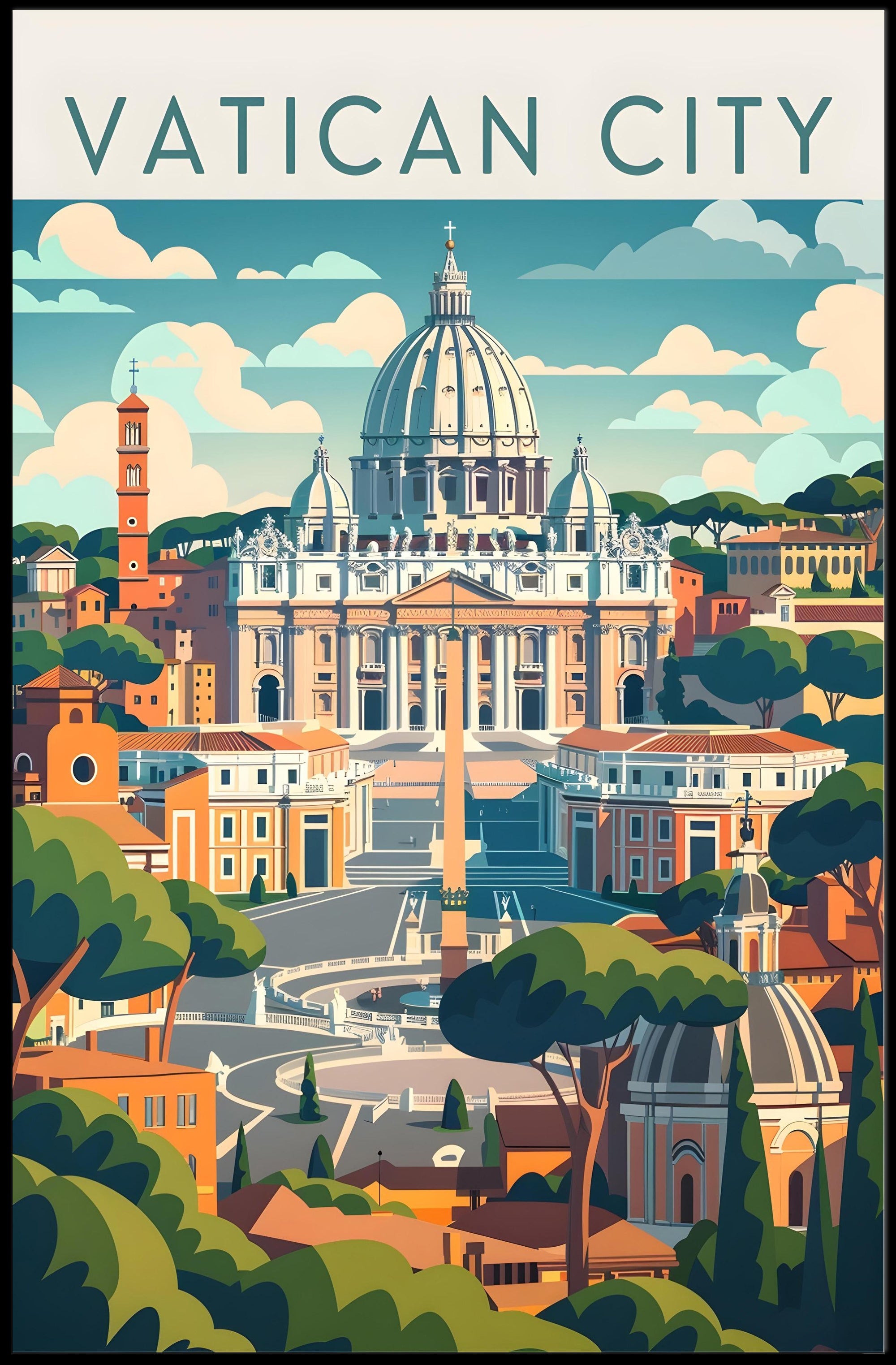Vatican City's St. Peter's Basilica Travel Poster