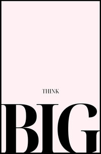 THINK BIG Minimalist Motivational or Quote Poster PosterGoat