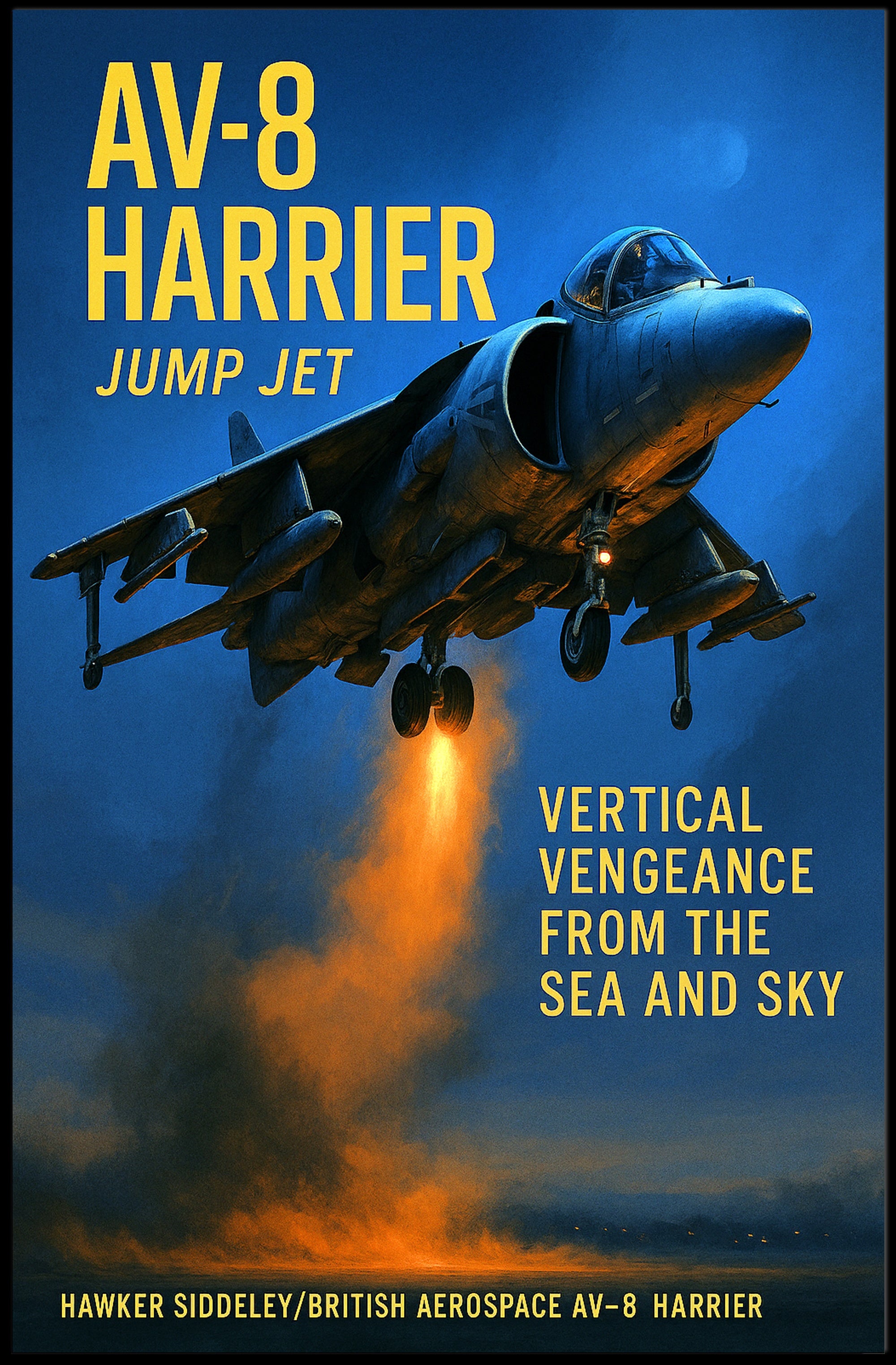 AV-8 Harrier Jump Jet Poster