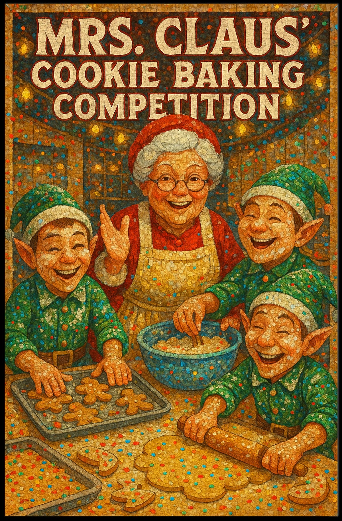 Mrs. Claus Cookie Baking Competition Poster